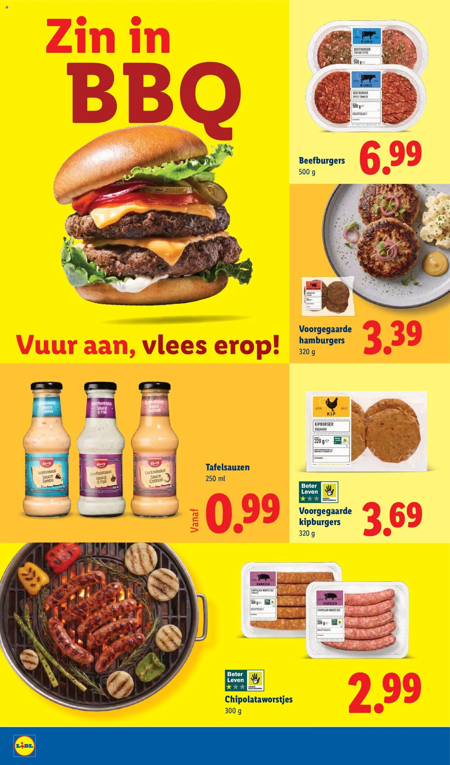{H1} | Pagina: 19 | Producten: Kisperec, Hamburger, Chipolata