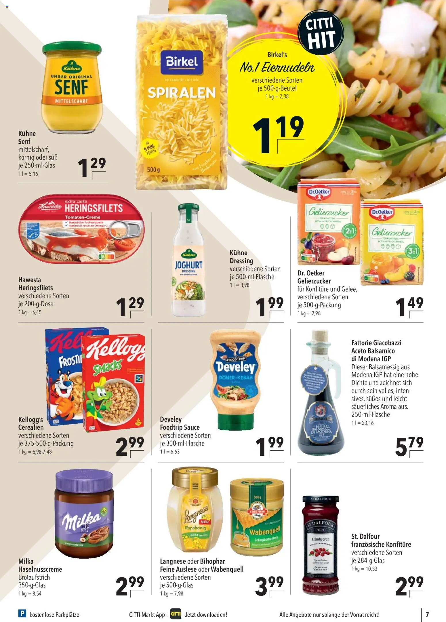 CITTI Markt Prospekt – gültig ab 08.07.2026 | Seite: 7 | Produkte: Balsamico, Dressing, Kellogg's, Milka