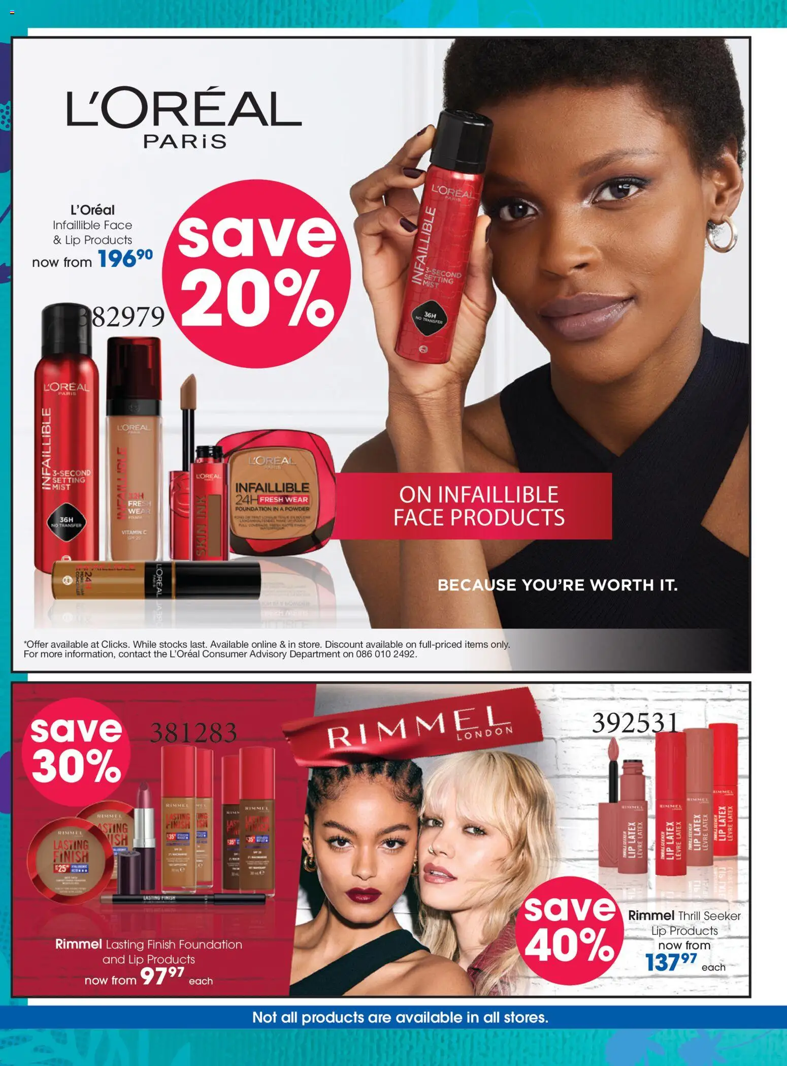 New Clicks catalogue – valid from 21.05.2026 | Page: 3 | Products: Foundation, Powder