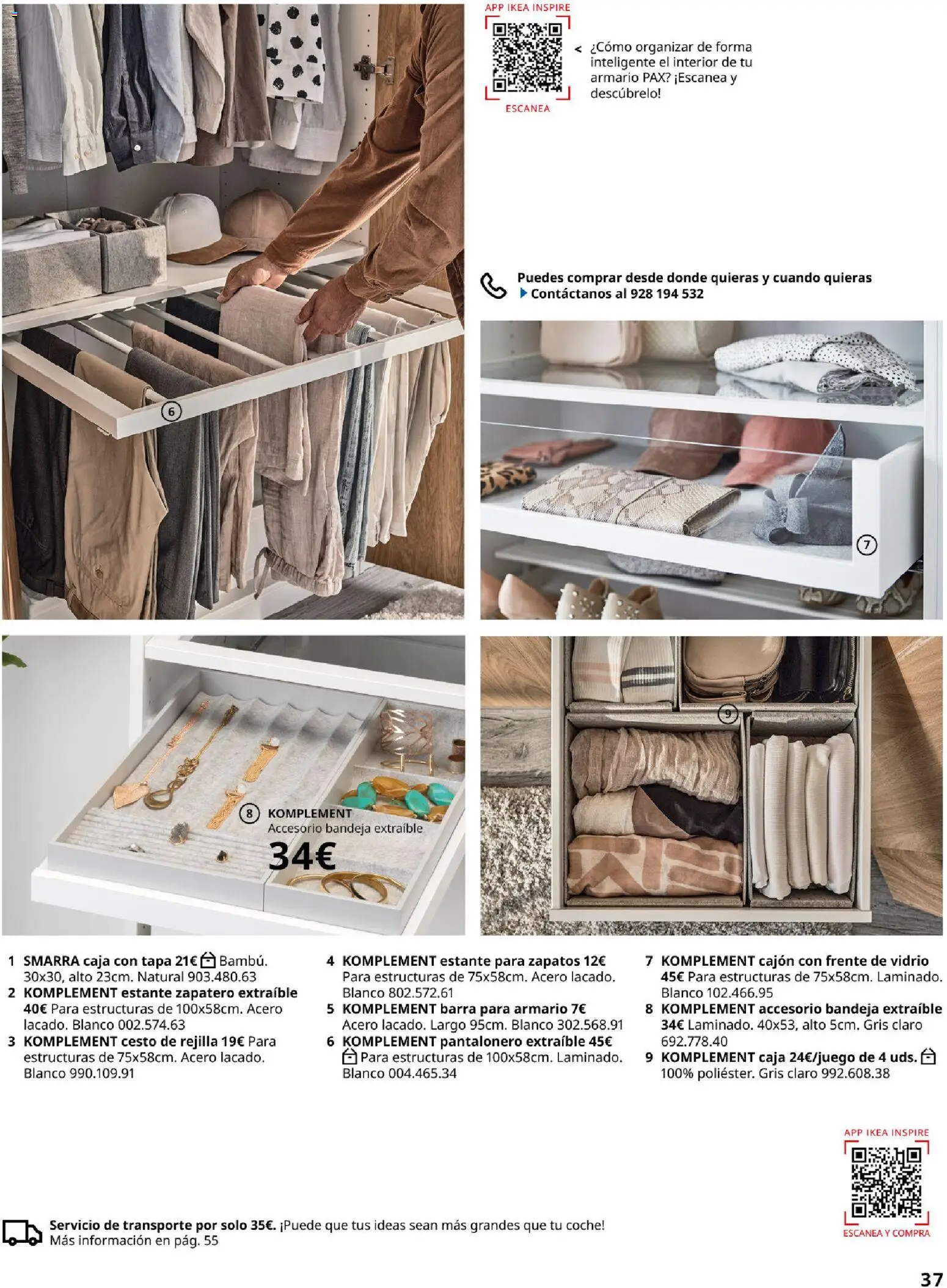 Catálogo IKEA Dormitorios │ válido desde el 01/02/2026 | Página: 37 | Productos: Zapatero, Bandeja, Armario, Caja