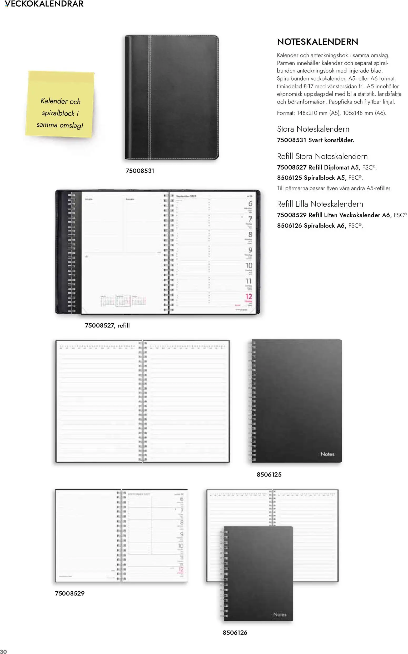 Lyreco reklamblad aktuell från 01/09/2026 | Sida: 31 | Produkter: Anteckningsbok, Kalender