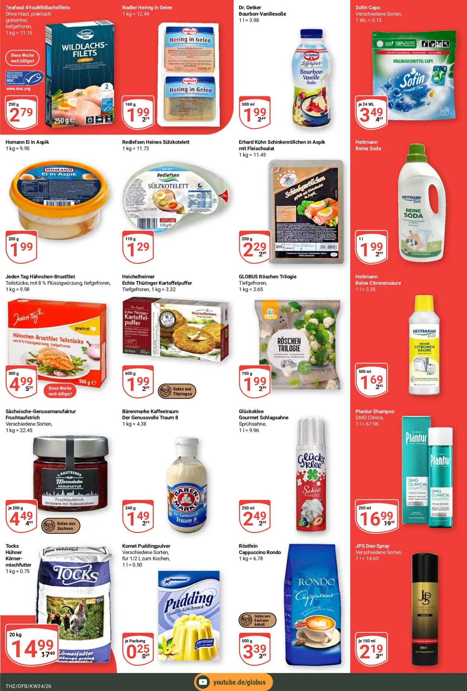 Globus Prospekt Theißen – gültig ab 17.08.2026 | Seite: 9 | Produkte: Hering, Schlagsahne, Pudding, Sahne