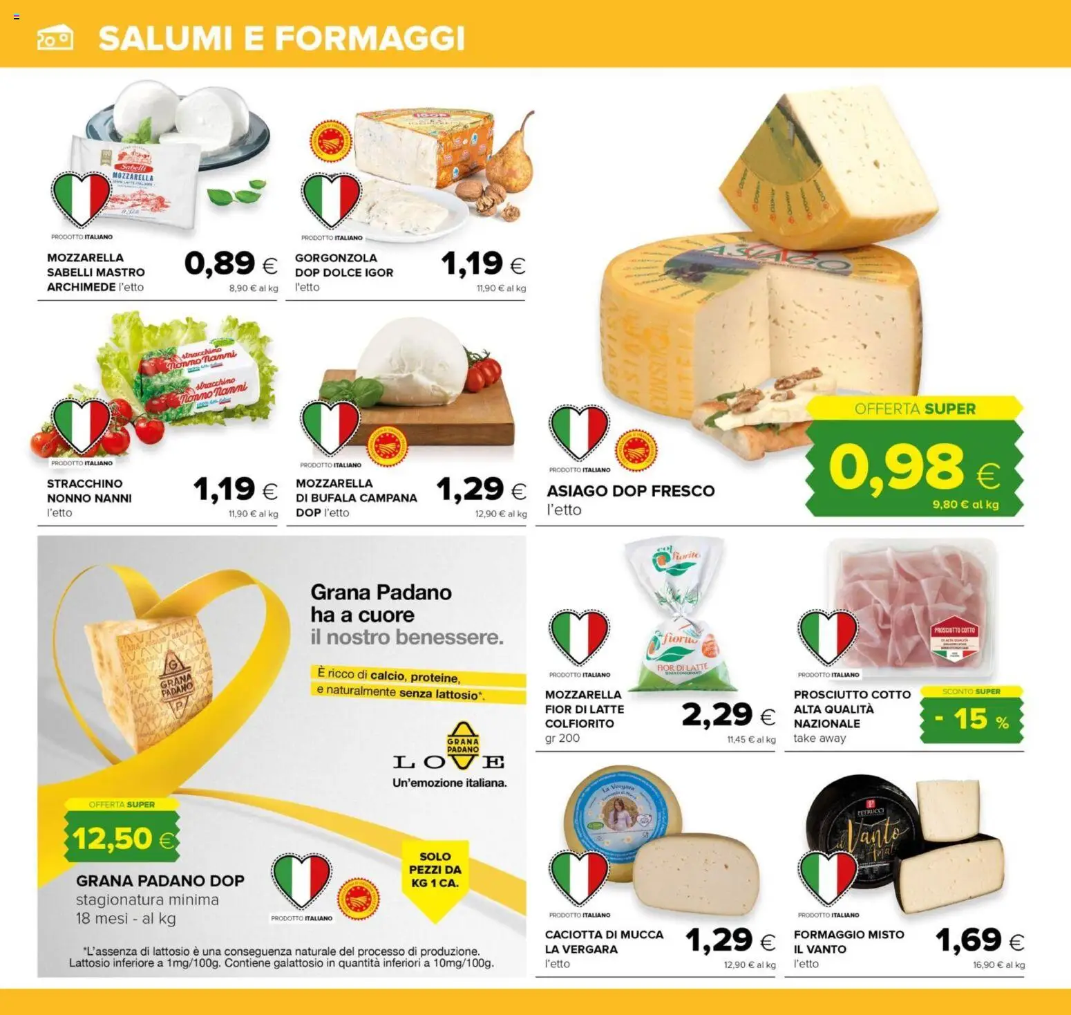 Volantino Oasi del 02/07/2026 | Pagina: 12 | Prodotti: Prosciutto Cotto, Mozzarella, Formaggio, Grana Padano