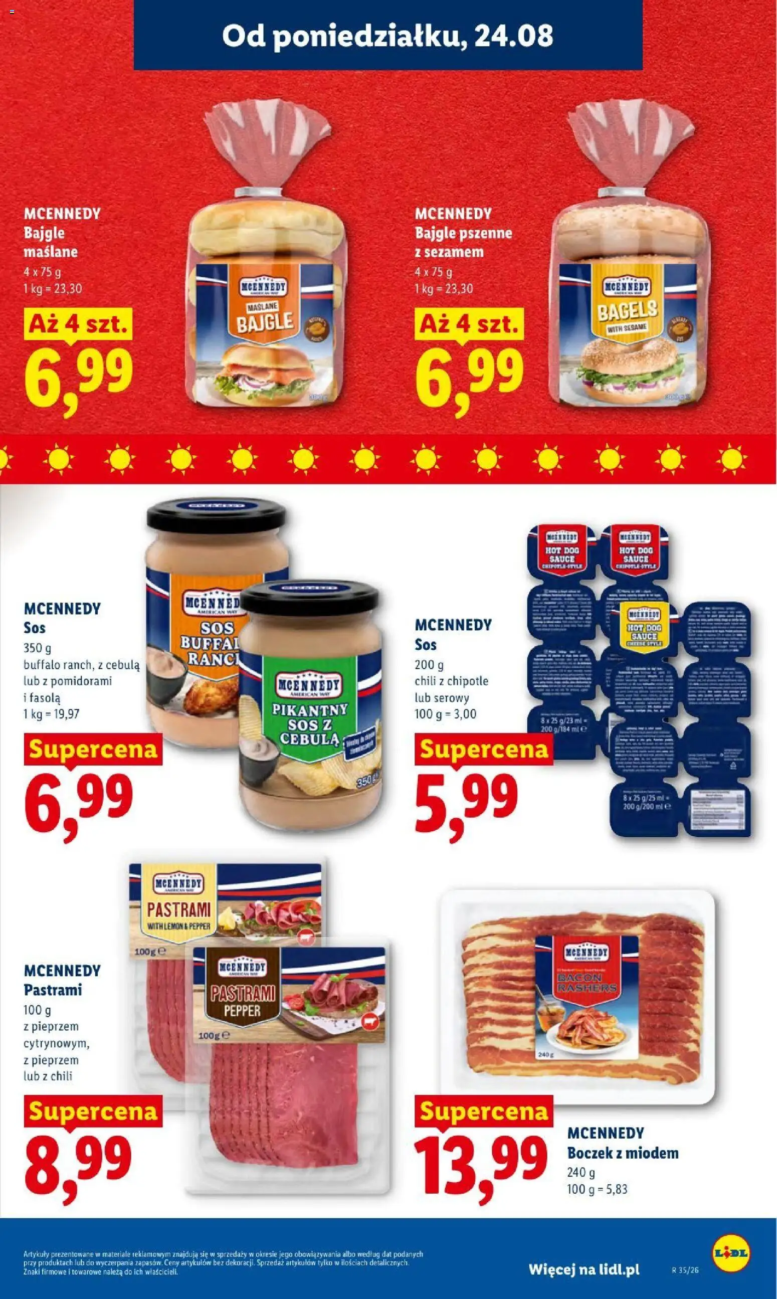 Lidl gazetka od 24.08.2026 | Strona: 57 | Produkty: Chili, Boczek, Fasola, Hot dog