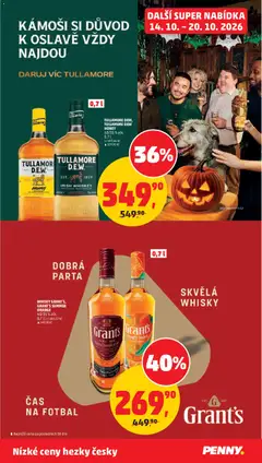 Náhled letáku Penny Market leták od 14.10.2026 | Strana: 34 | Produkty: Whiskey, Grant's Whisky, File, Tullamore Dew