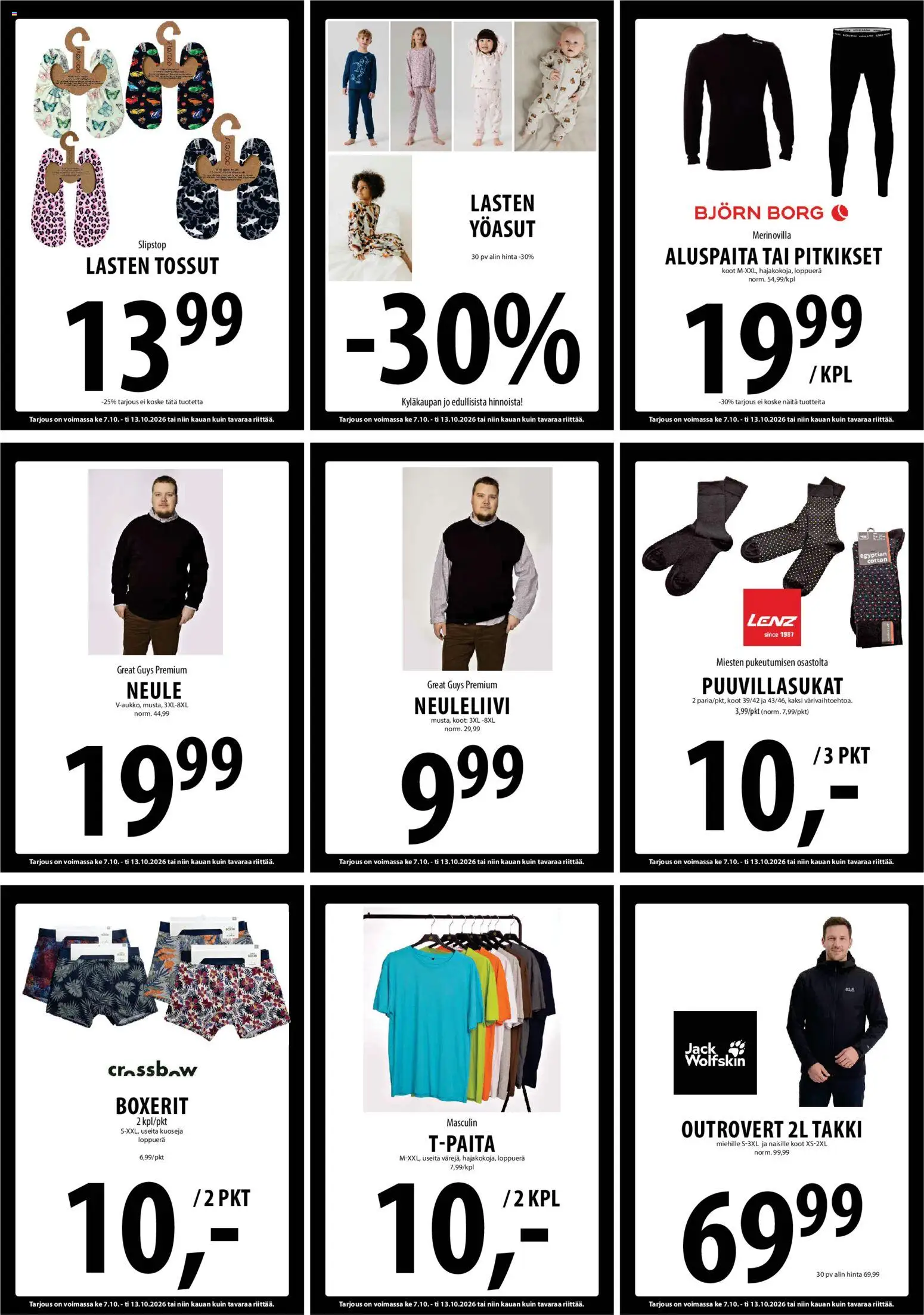 Tuuri tarjoukset – voimassa 07/10/2026 alkaen | Sivu: 24 | Tuotteet: Takki, Tossut, Neule