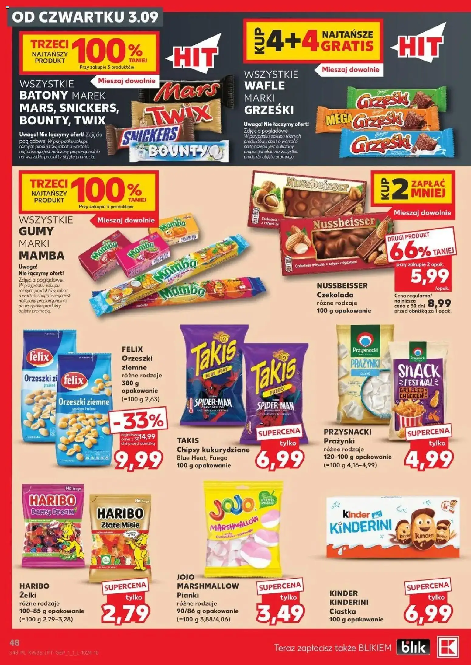 Kaufland gazetka od 03.09.2026 - od jutra PDF | Strona: 48 | Produkty: Chipsy, Czekolada mleczna, Robot, Żelki