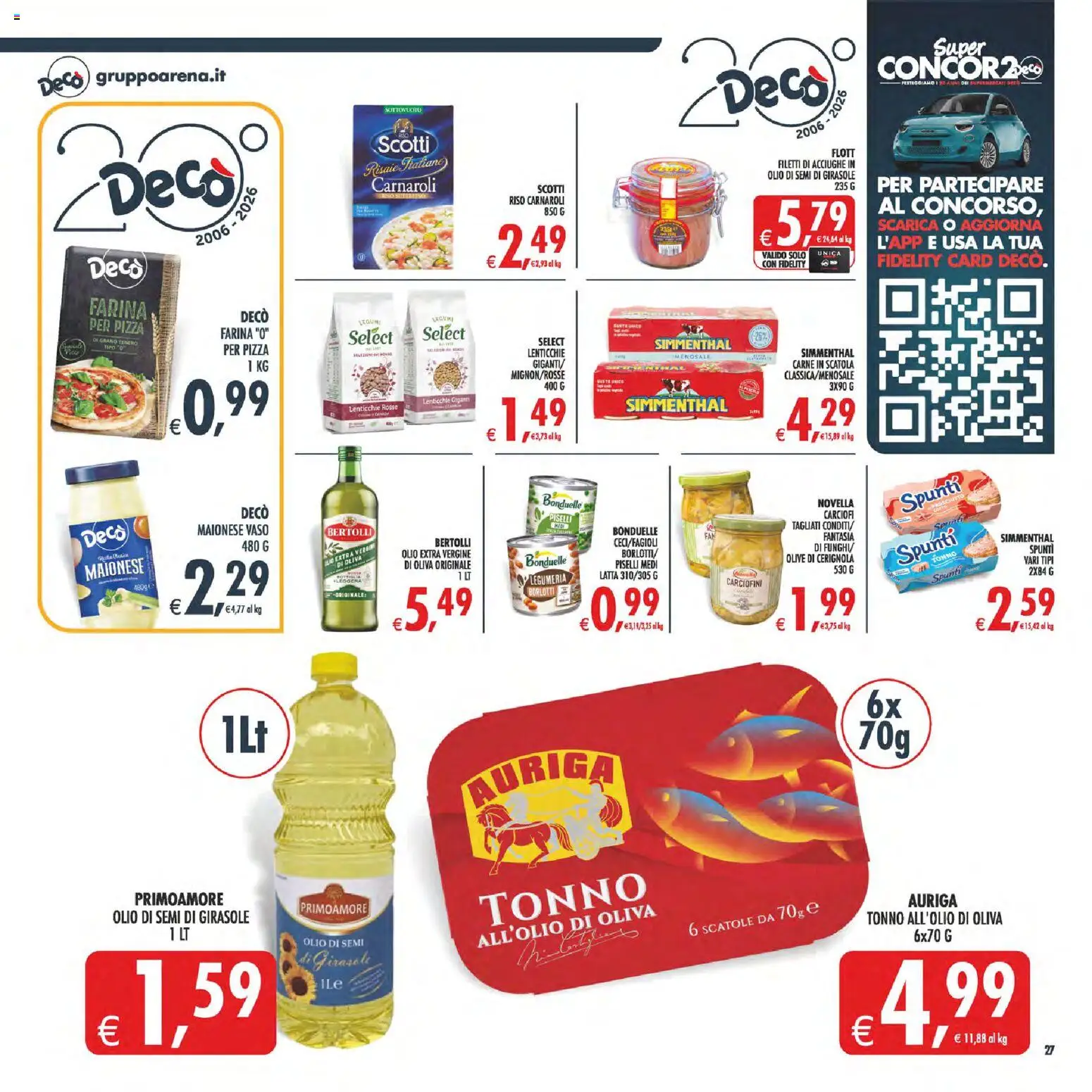 Volantino Decò del 23/10/2026 | Pagina: 31 | Prodotti: Pizza, Lenticchie, Semi di girasole, Scatola