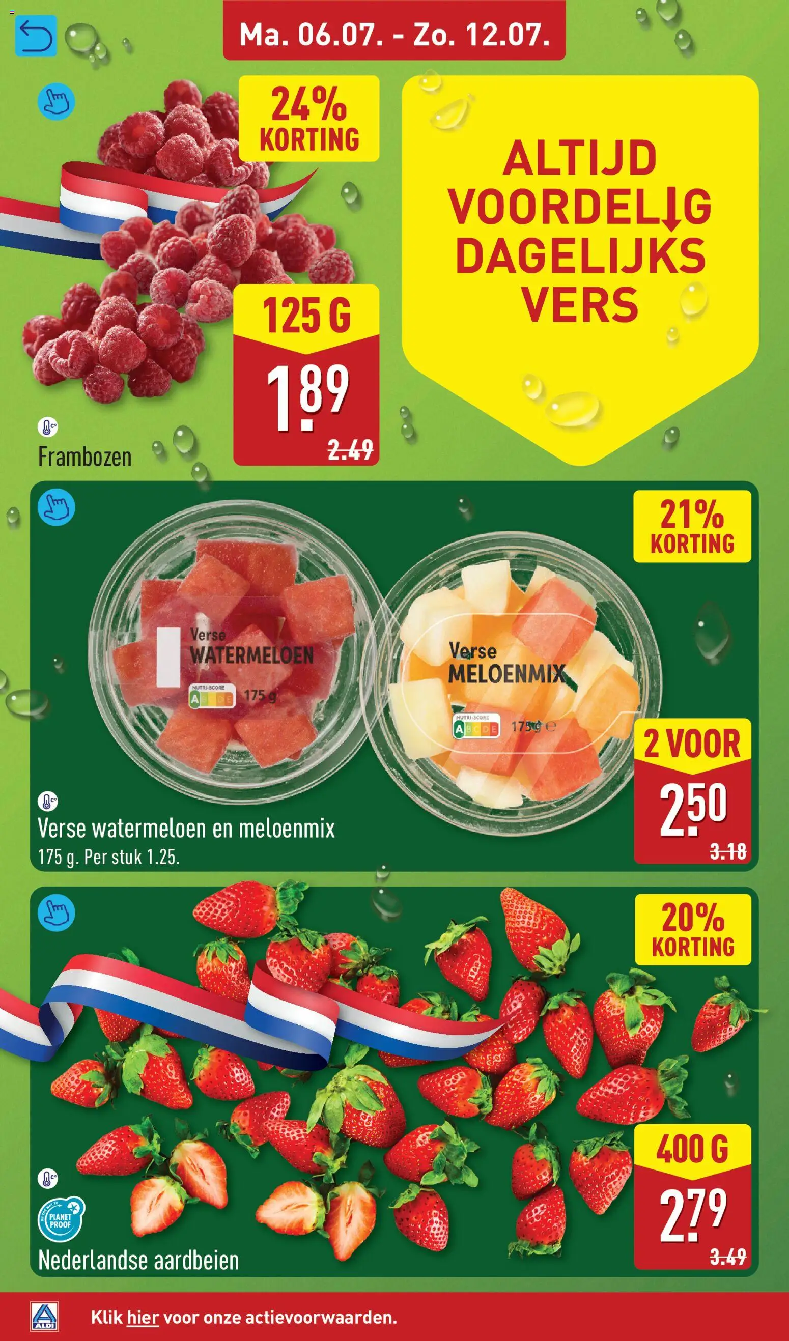 {H1} | Pagina: 6 | Producten: Aardbeien, Watermeloen, Frambozen