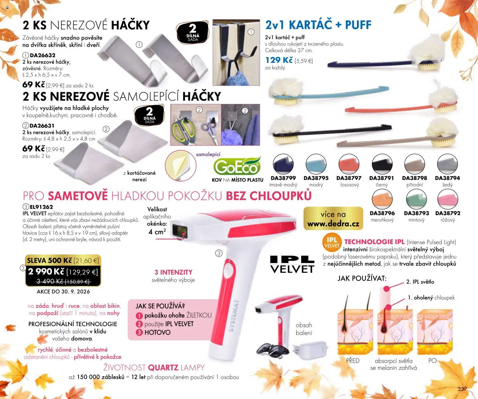 Nové Dedra akcie – leták je platný od 01.09.2026 | Strana: 37 | Produkty: Svetlo, Adaptér, Svetlá, Epilátor