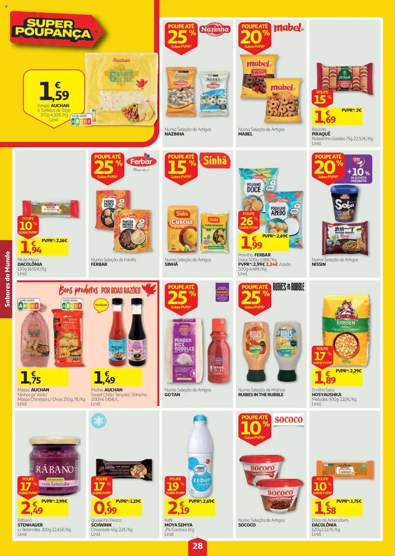 Auchan folheto │ válido de 03/09/2026 | Página: 28 | Produtos: Ervilha, Beterraba, Sriracha, Ovos