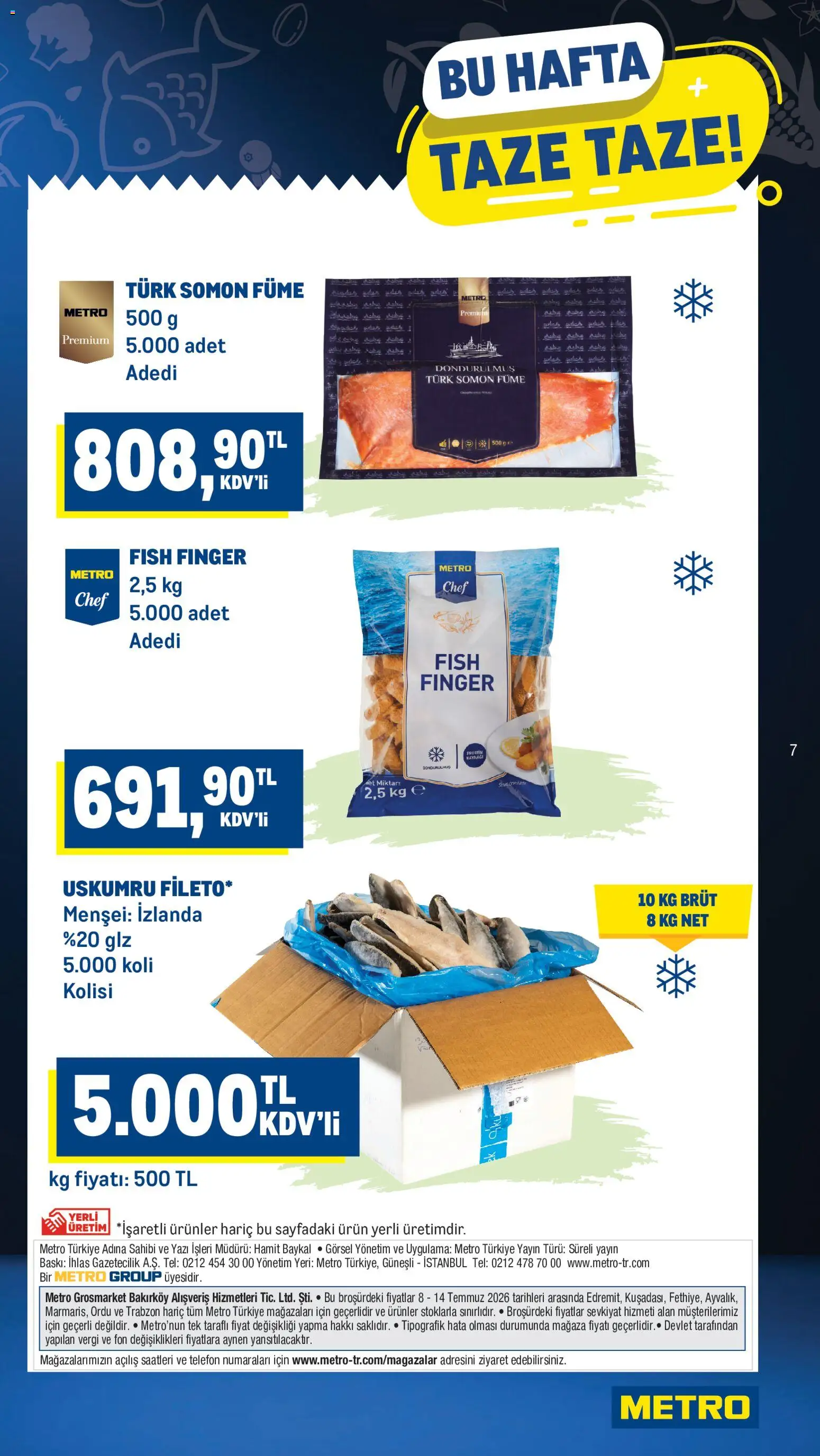 Metro Katalog - 08 Temmuz 2026 tarihinden itibaren geçerlidir | Sayfa: 7 | Ürünler: Baskı, Telefon, Somon