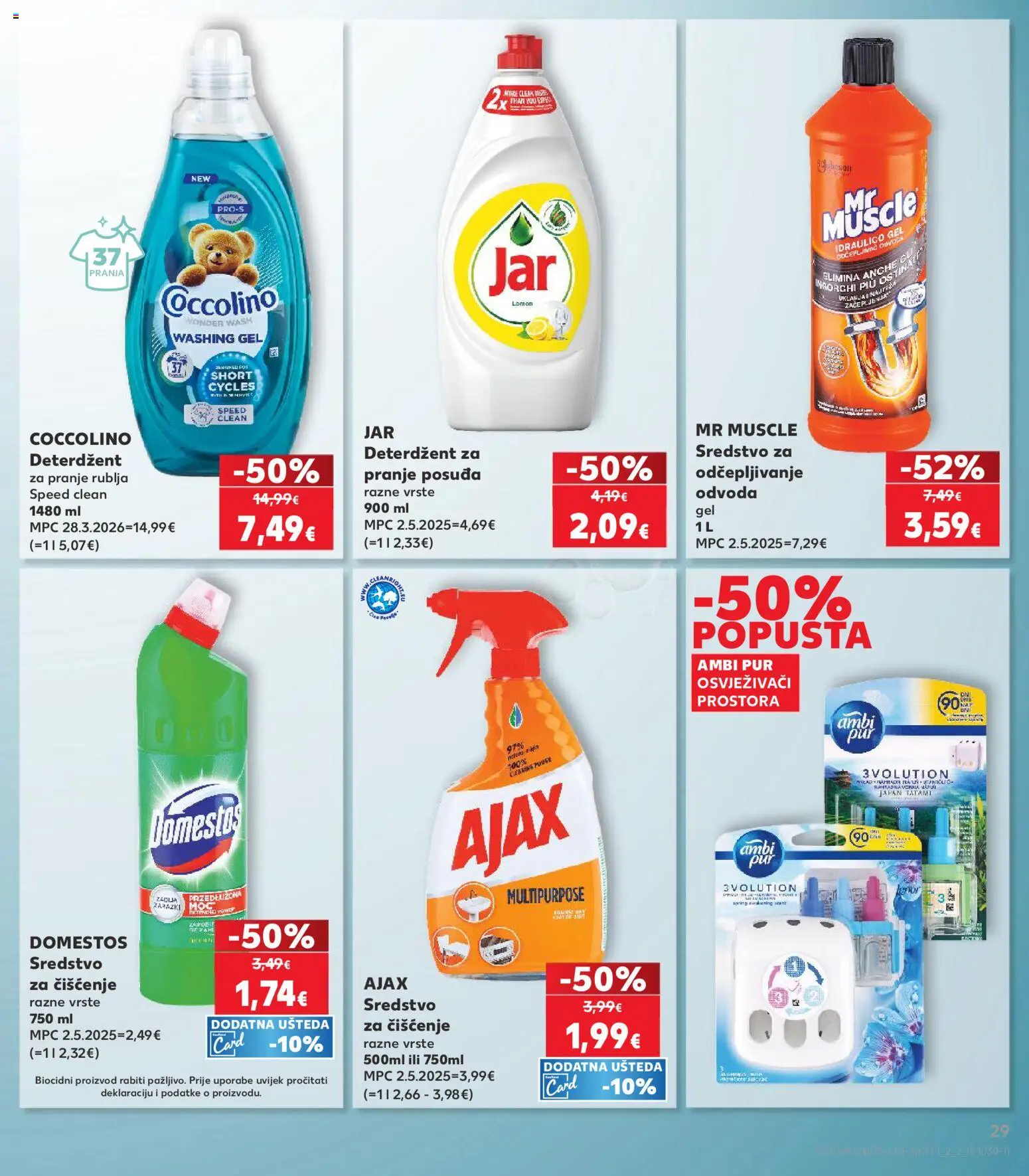 Kaufland katalog | vrijedi od 17.06.2026 | Stranica: 29 | Proizvodi: Deterdžent, Domestos, Ajax, Coccolino