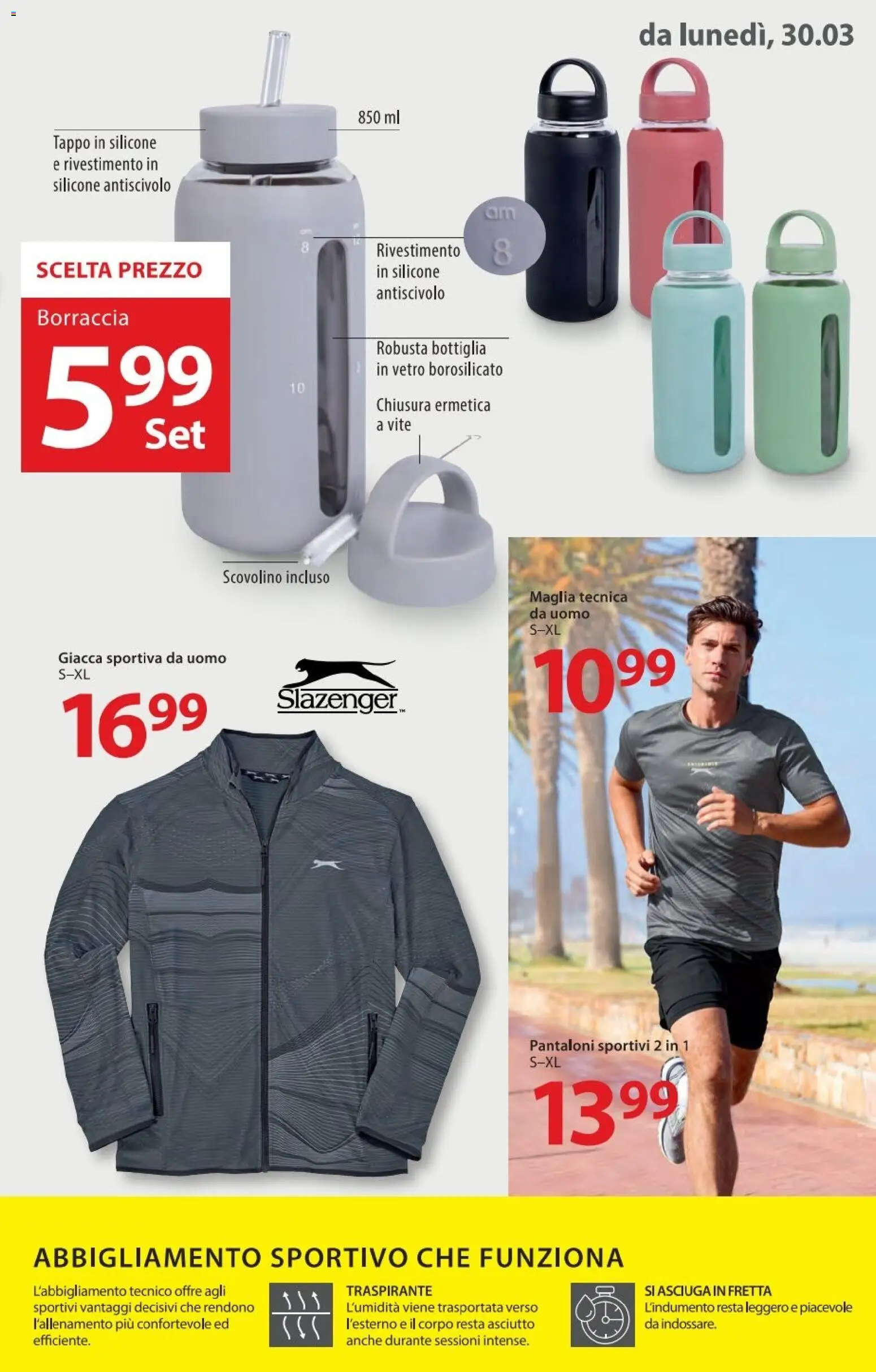 Volantino NKD del 30.03.2026 | Pagina: 11 | Prodotti: Giacca, Pantaloni, Borraccia, Bottiglia