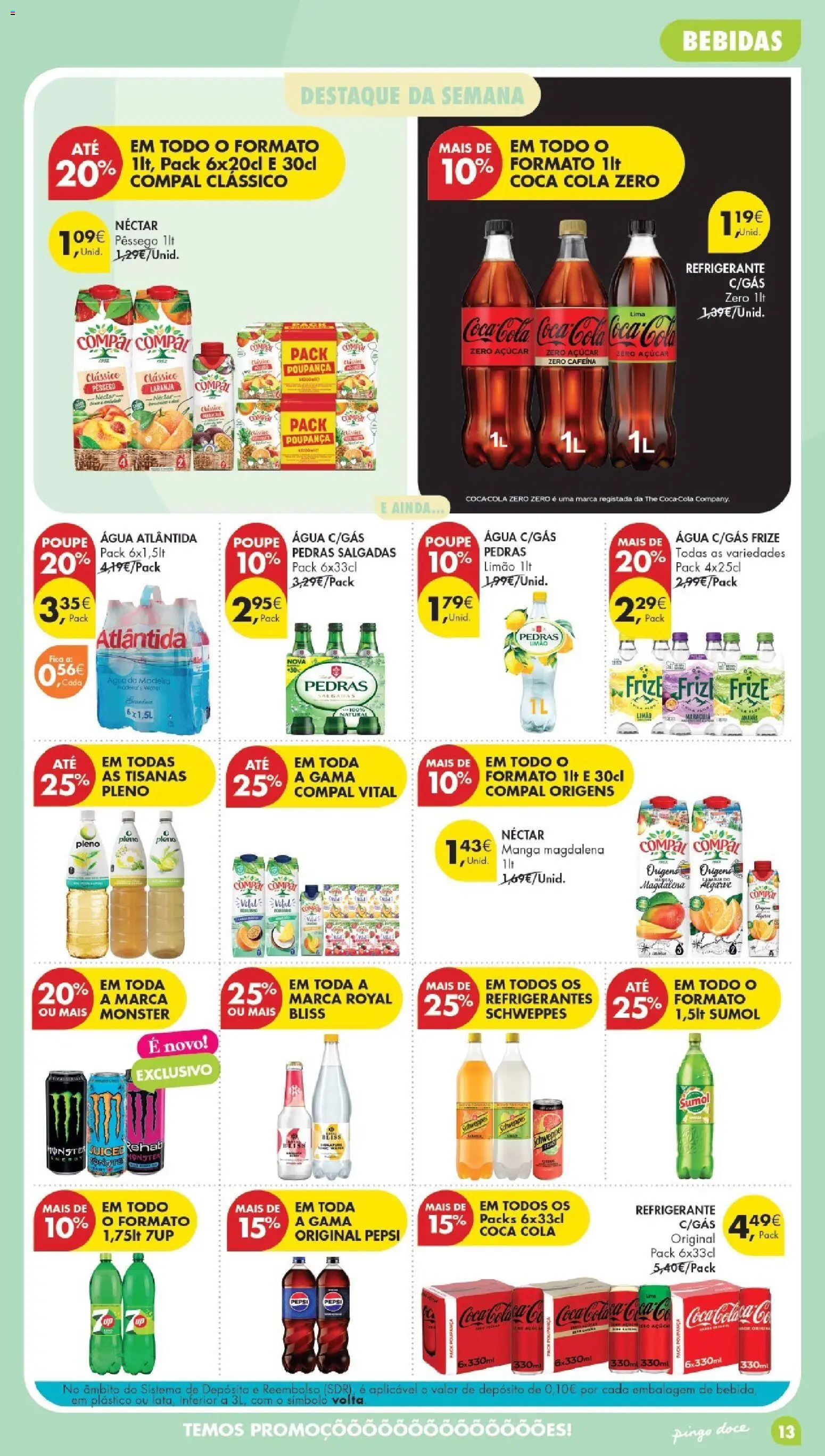 Pingo Doce Folheto Poupe Este Fim de Semana │ válido de 13/10/2026 | Página: 13 | Produtos: Agua, Pepsi, Açúcar, Lima