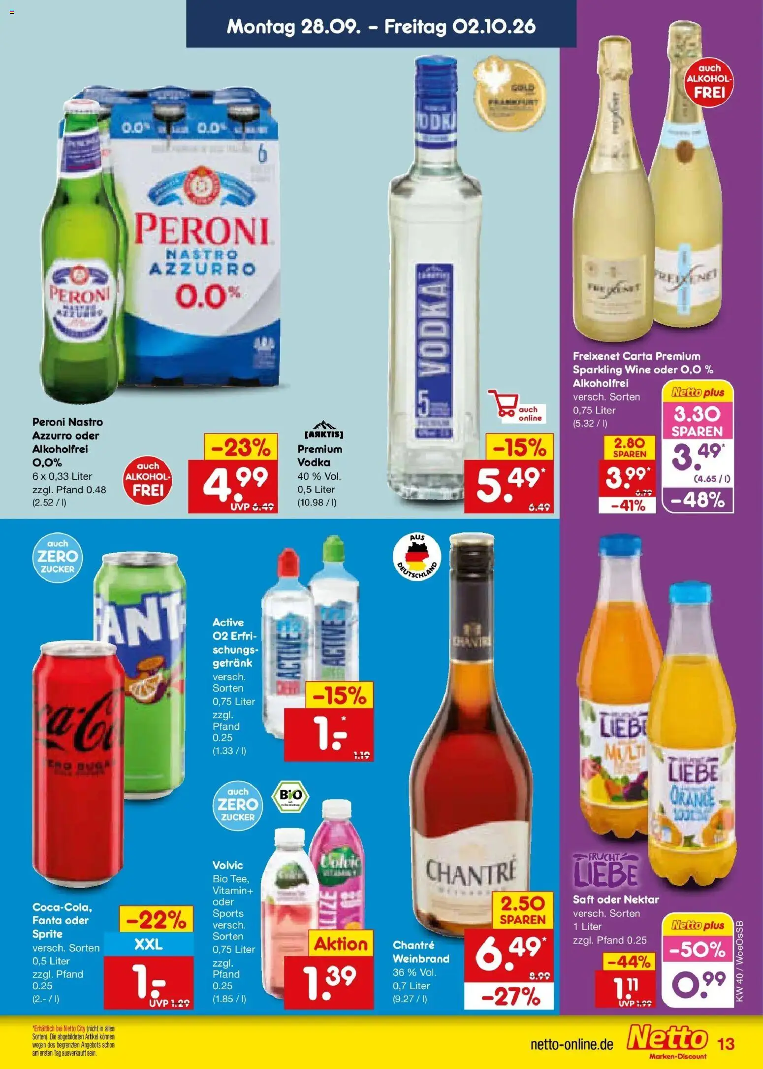 Netto Marken-Discount Prospekt Gemmingen – gültig ab 28.09.2026 | Seite: 19 | Produkte: Fanta, Sprite, Freixenet, Volvic