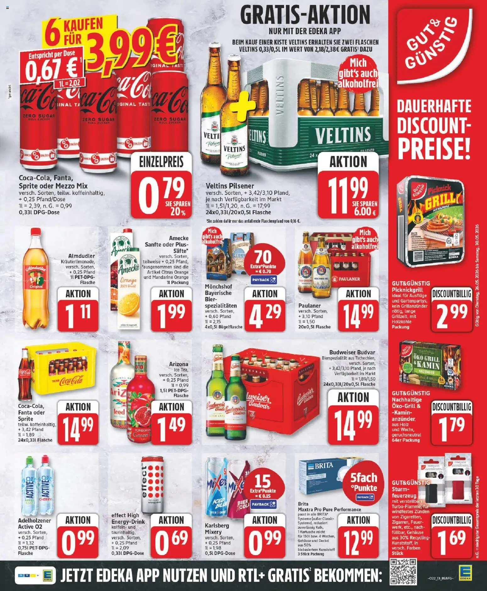 Edeka Prospekt – gültig ab 26.05.2026 | Seite: 13 | Produkte: Sprite, Adelholzener, Mixery, Paulaner
