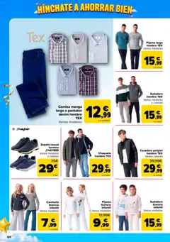 Vista previa Camisa manga larga o pantalón denim hombre TEX, Camisa manga larga o pantalón denim hombre TEX Varios modelos válido desde el 24/09/2026 | Página: 66 | Productos: Camisa, Sudadera, Chaqueta, Pijama