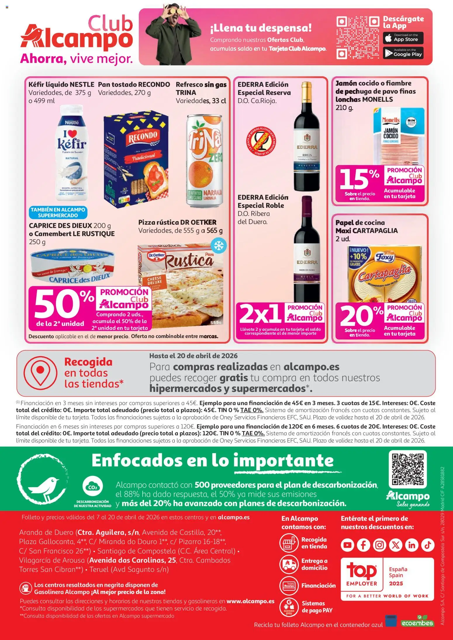 Alcampo HP Unico │ válido desde el 07.04.2026 | Página: 24 | Productos: Pan, Jamón, Jamón cocido, Cocina