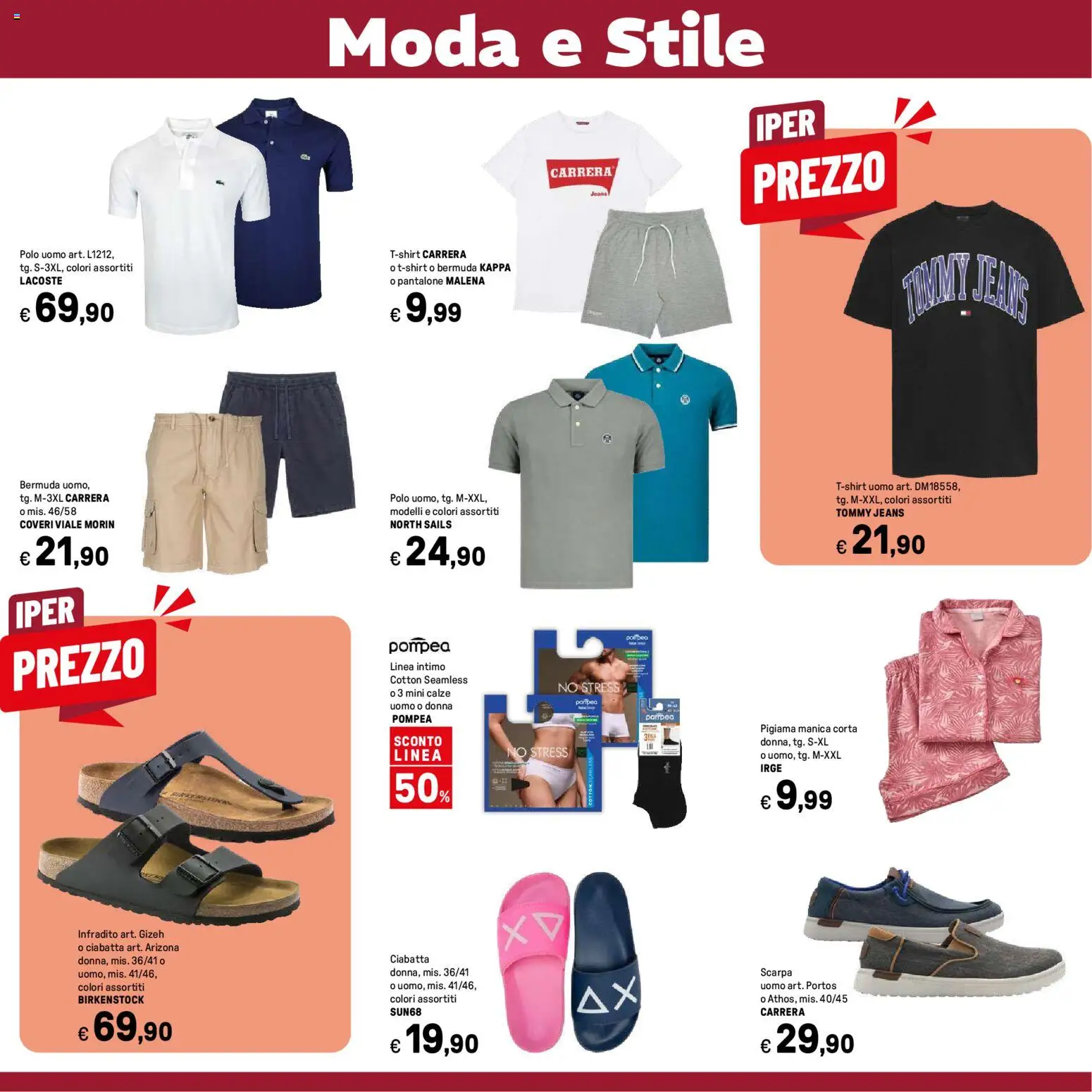Volantino Iper del 04.06.2026 | Pagina: 38 | Prodotti: Intimo, Pigiama, Infradito, Jeans