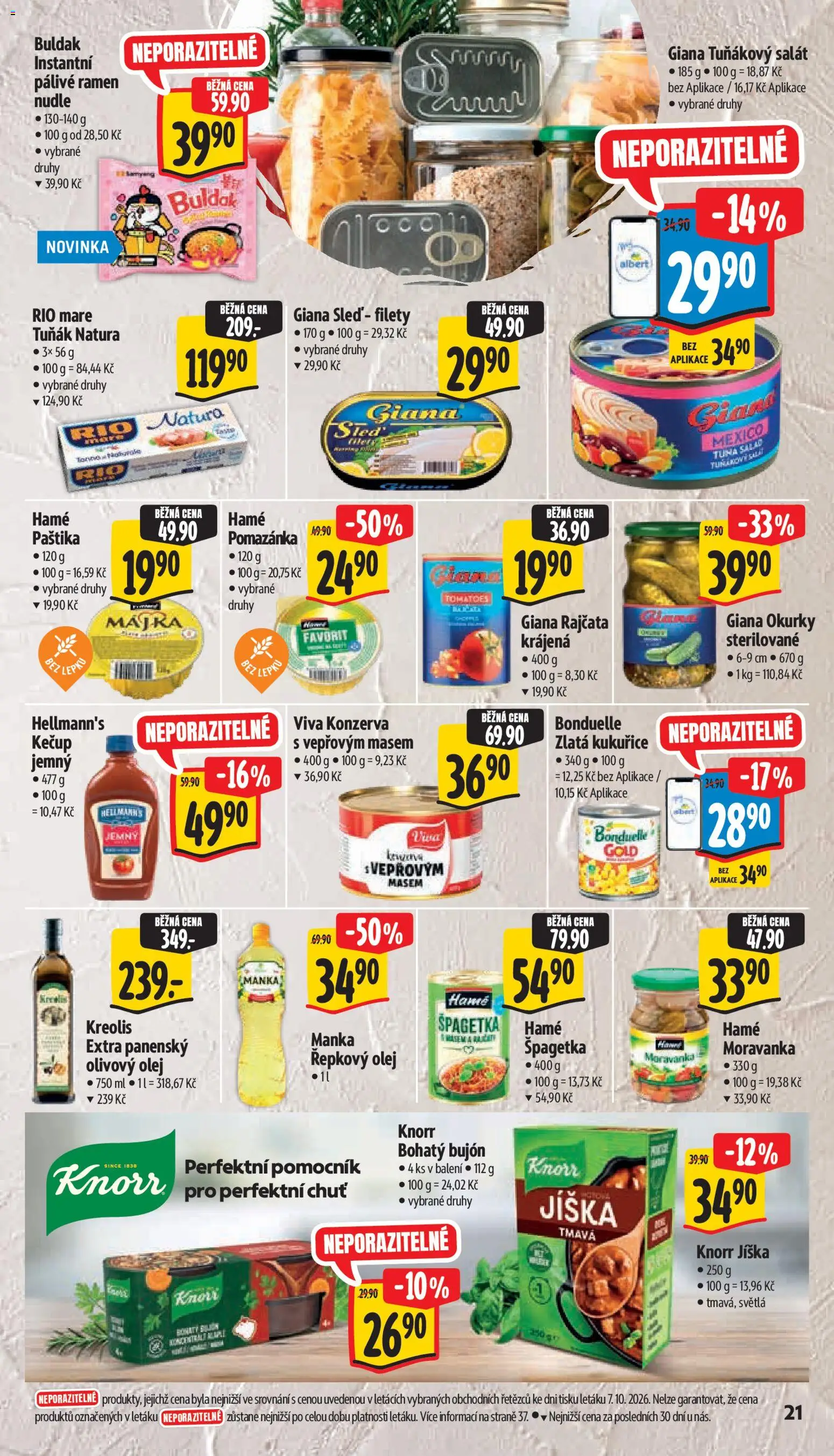 Albert leták - Hypermarket - Svitavy od 14.10.2026 | Strana: 31 | Produkty: Tuňák, Řepkový olej, Rio mare, Pomazánka