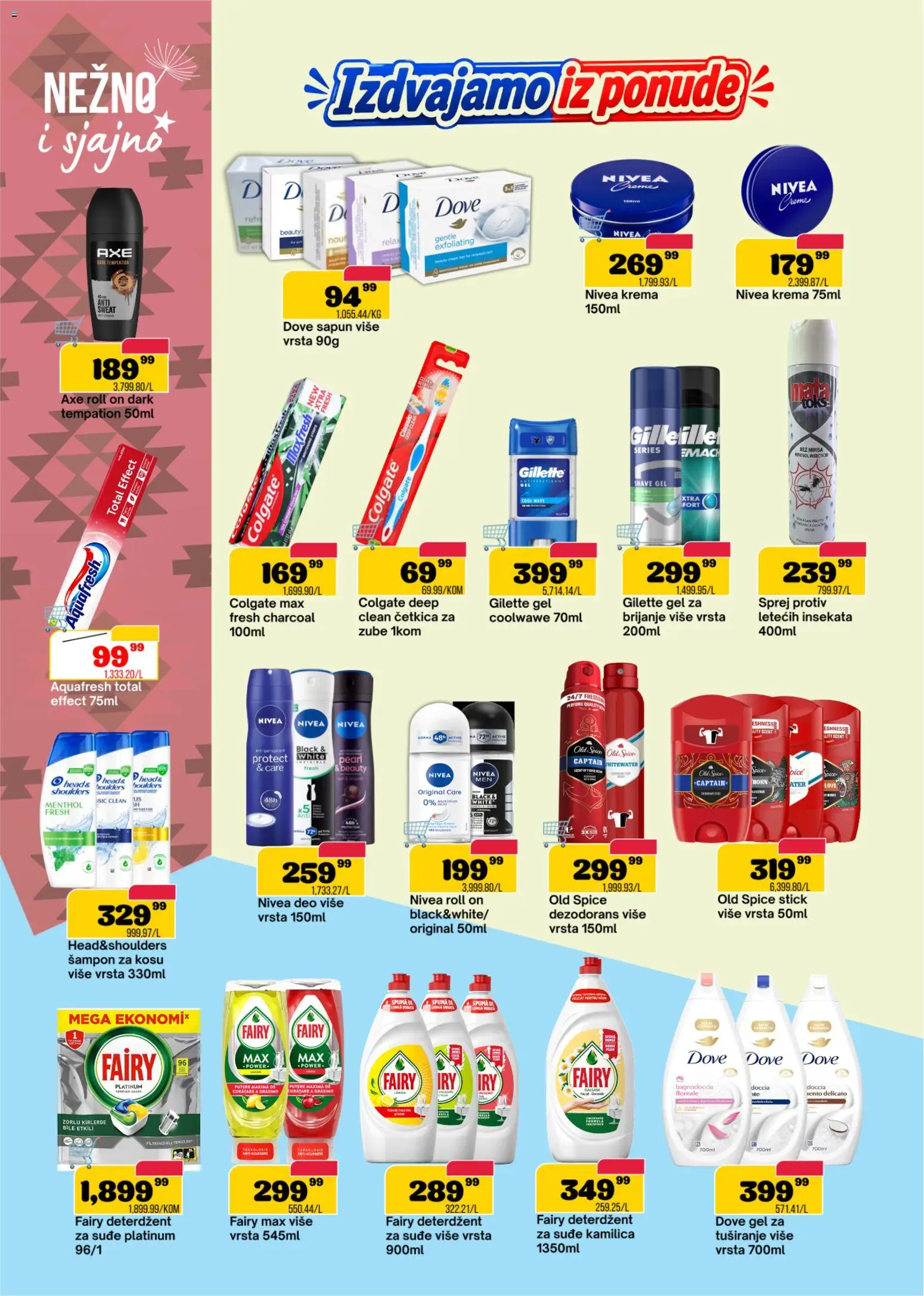 Senta Promet katalog - važi od 29.07.2026 | Strana: 14 | Proizvode: Deterdžent, Colgate, Gillette, Dove