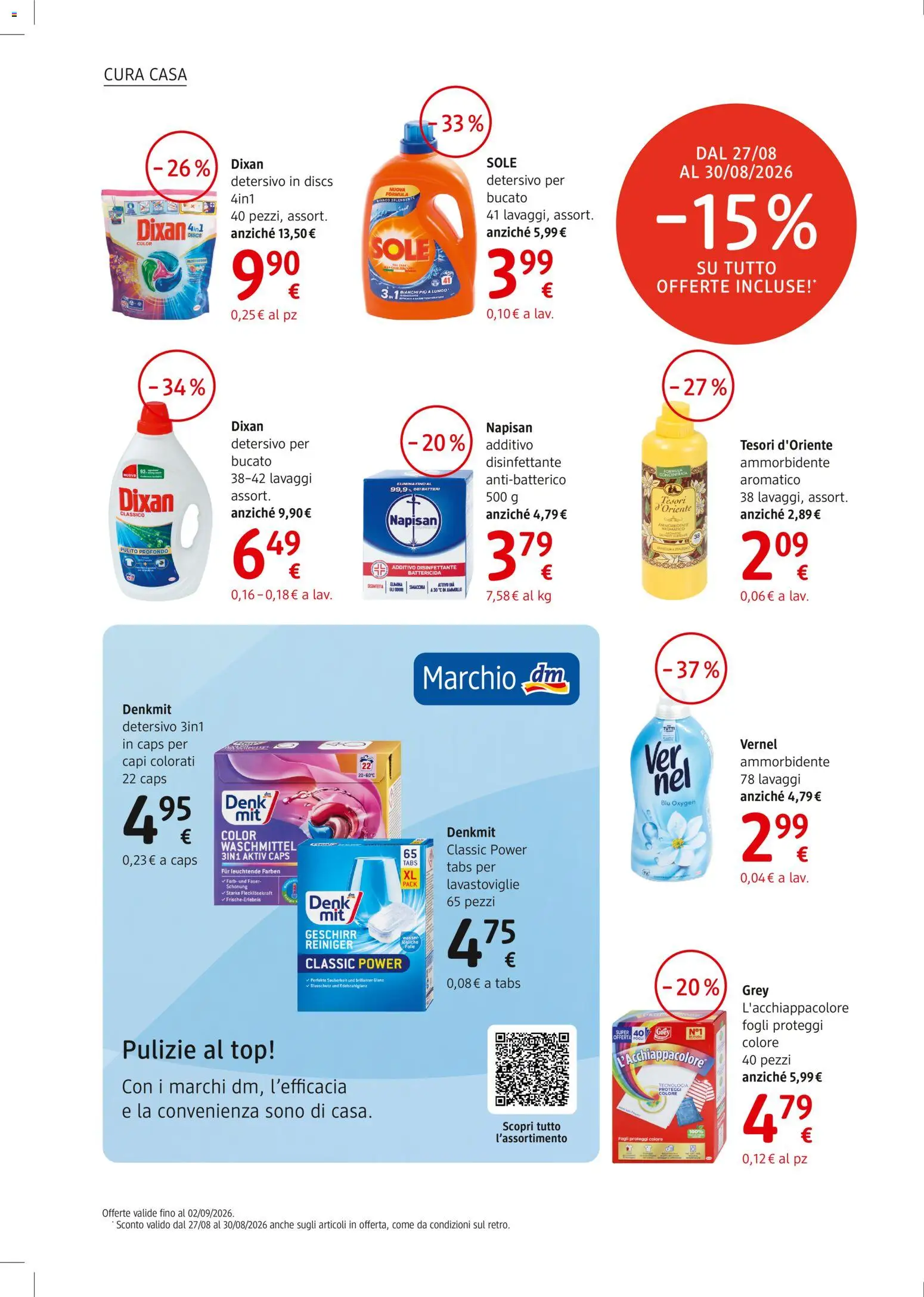 Volantino dm drogerie markt del 27/08/2026 | Pagina: 12 | Prodotti: Ammorbidente, Top, Lavastoviglie
