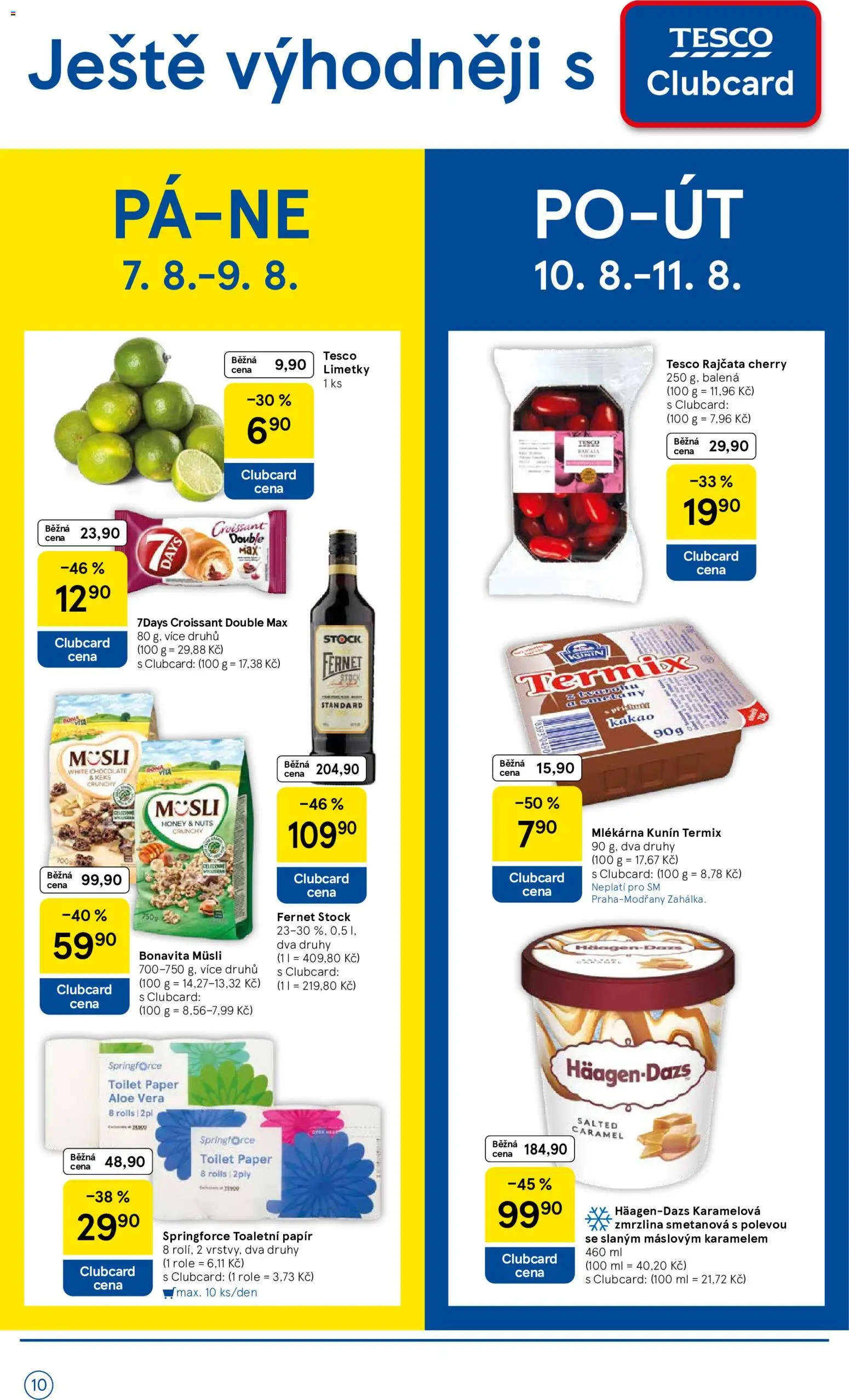 Tesco leták - Supermarket od 05.08.2026 | Strana: 10 | Produkty: Termix, Fernet, Croissant, Kakao