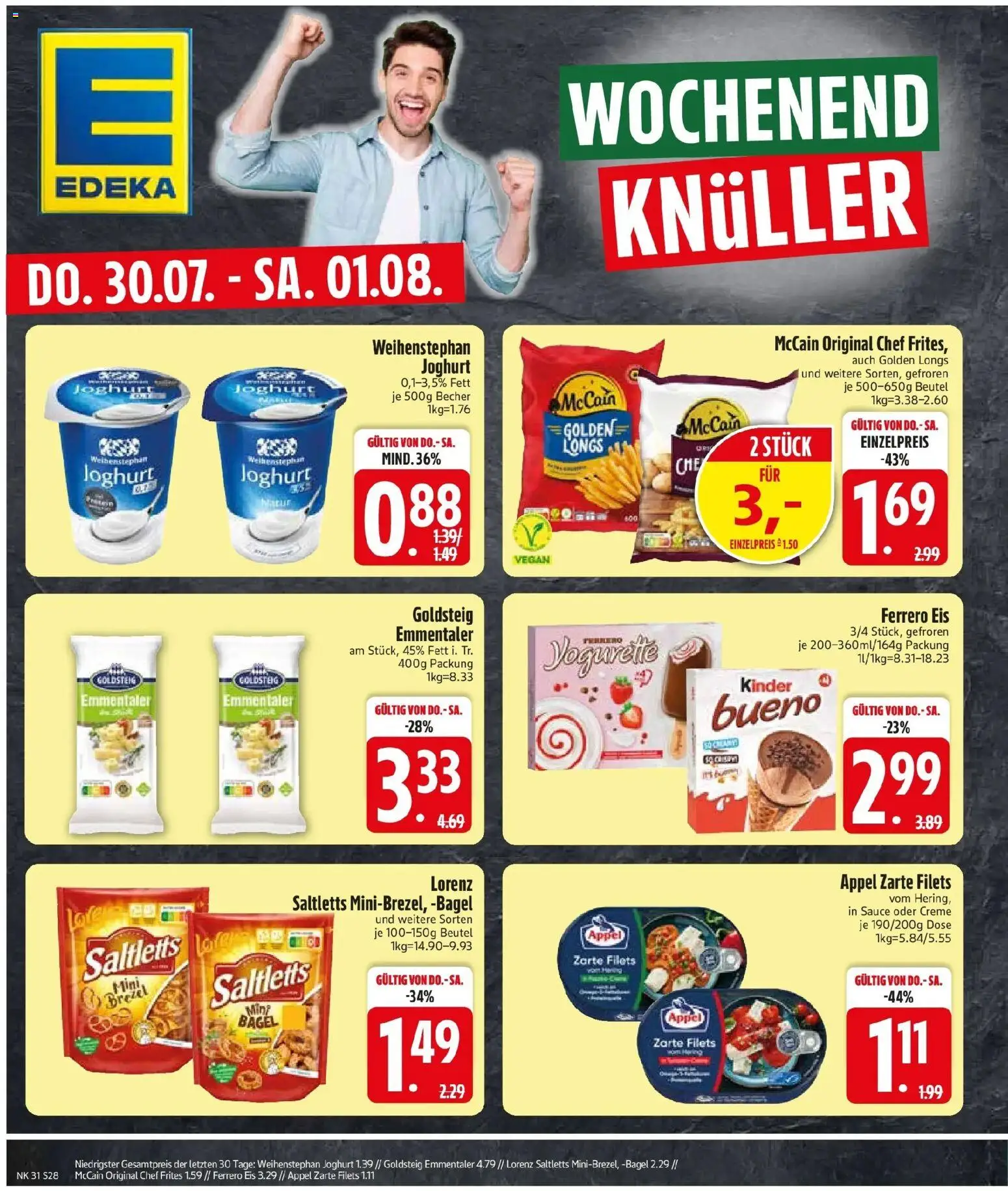 Edeka prospekt Rattenberg – gültig ab 27.07.2026 | Seite: 30 | Produkte: Yogurette, McCain, Creme, Eis