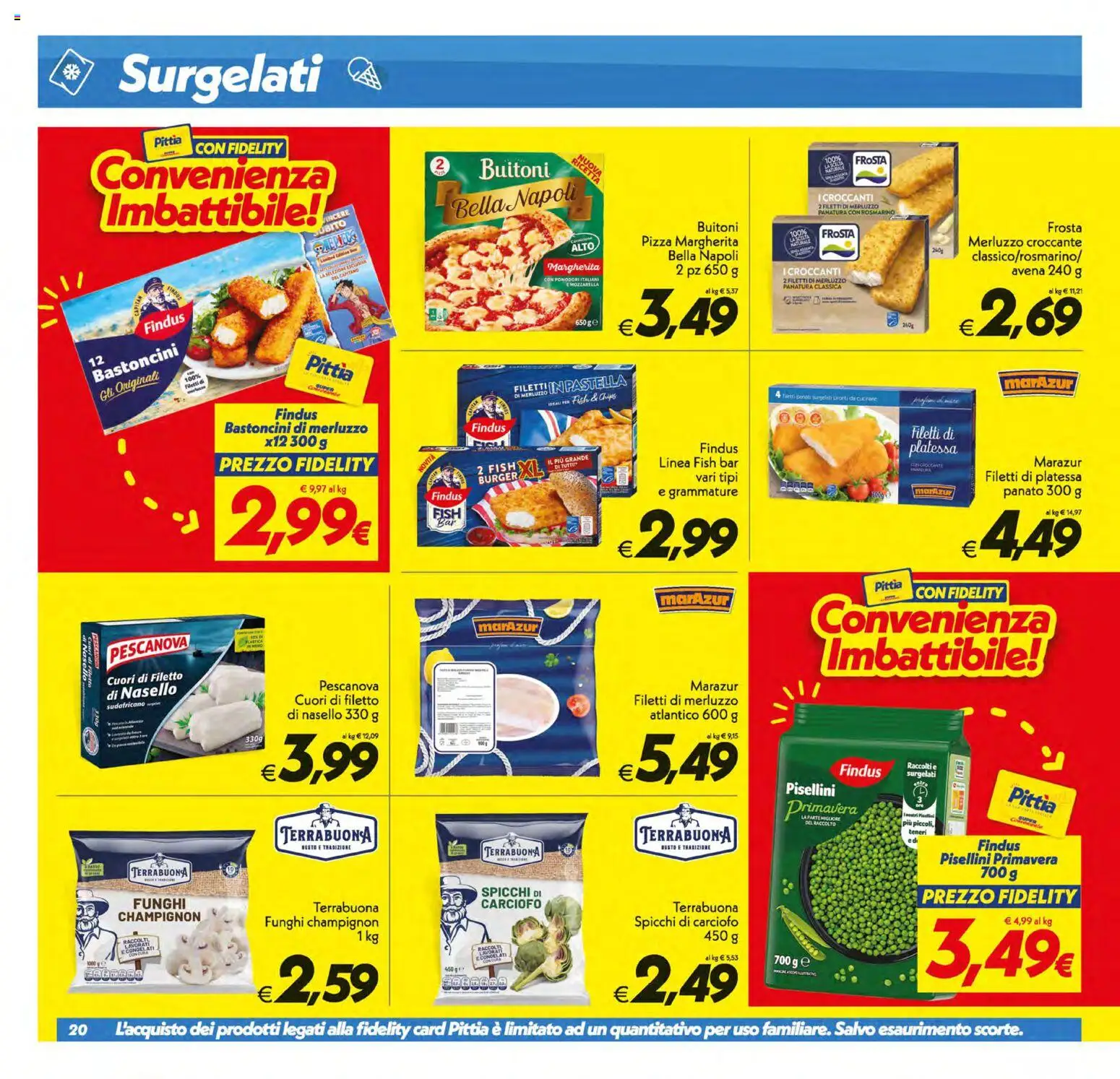 Volantino SuperConveniente del 19.05.2026 | Pagina: 20 | Prodotti: Merluzzo, Mozzarella, Funghi, Nasello