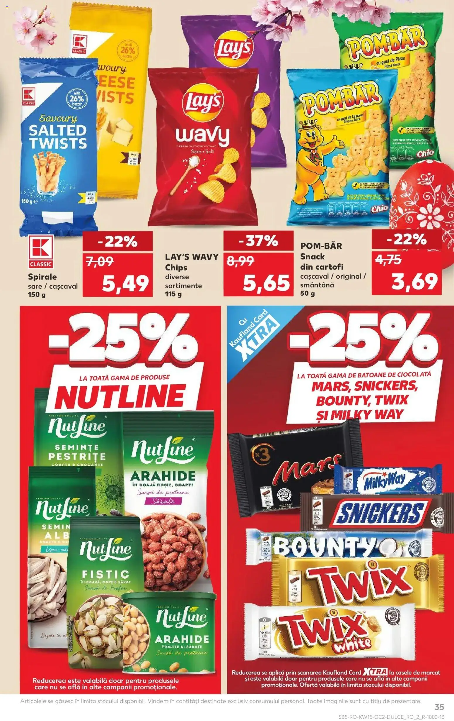 Noul catalog Kaufland – valabil de la 08.04.2026 | Pagină: 35 | Produse: Ciocolată, Fistic, Smântână, Cartofi