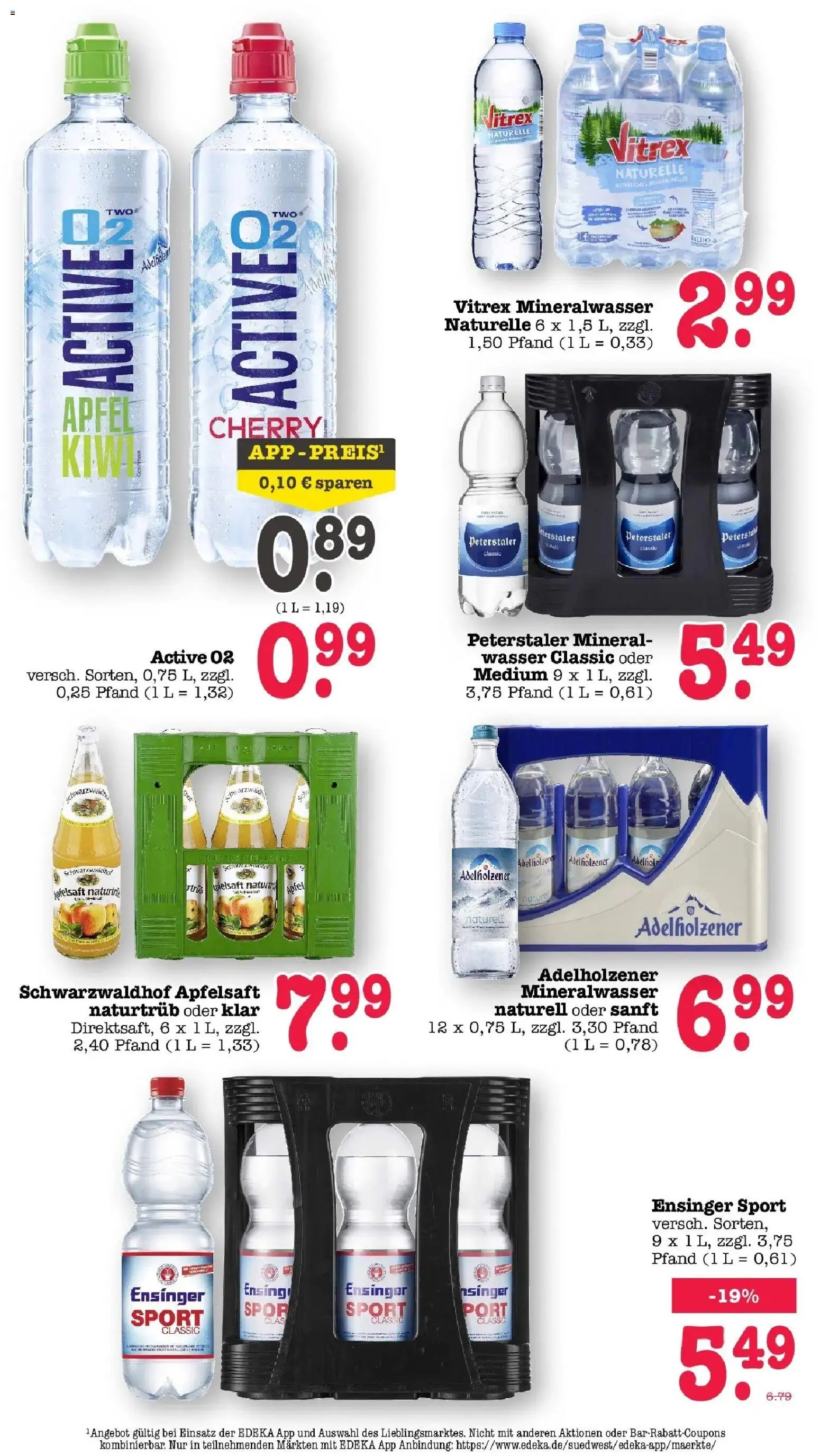 Edeka Prospekt Bühlertal (ab 07.09.2026) » Angebote Online | Seite: 42 | Produkte: Adelholzener, Apfelsaft, Mineralwasser, Wasser