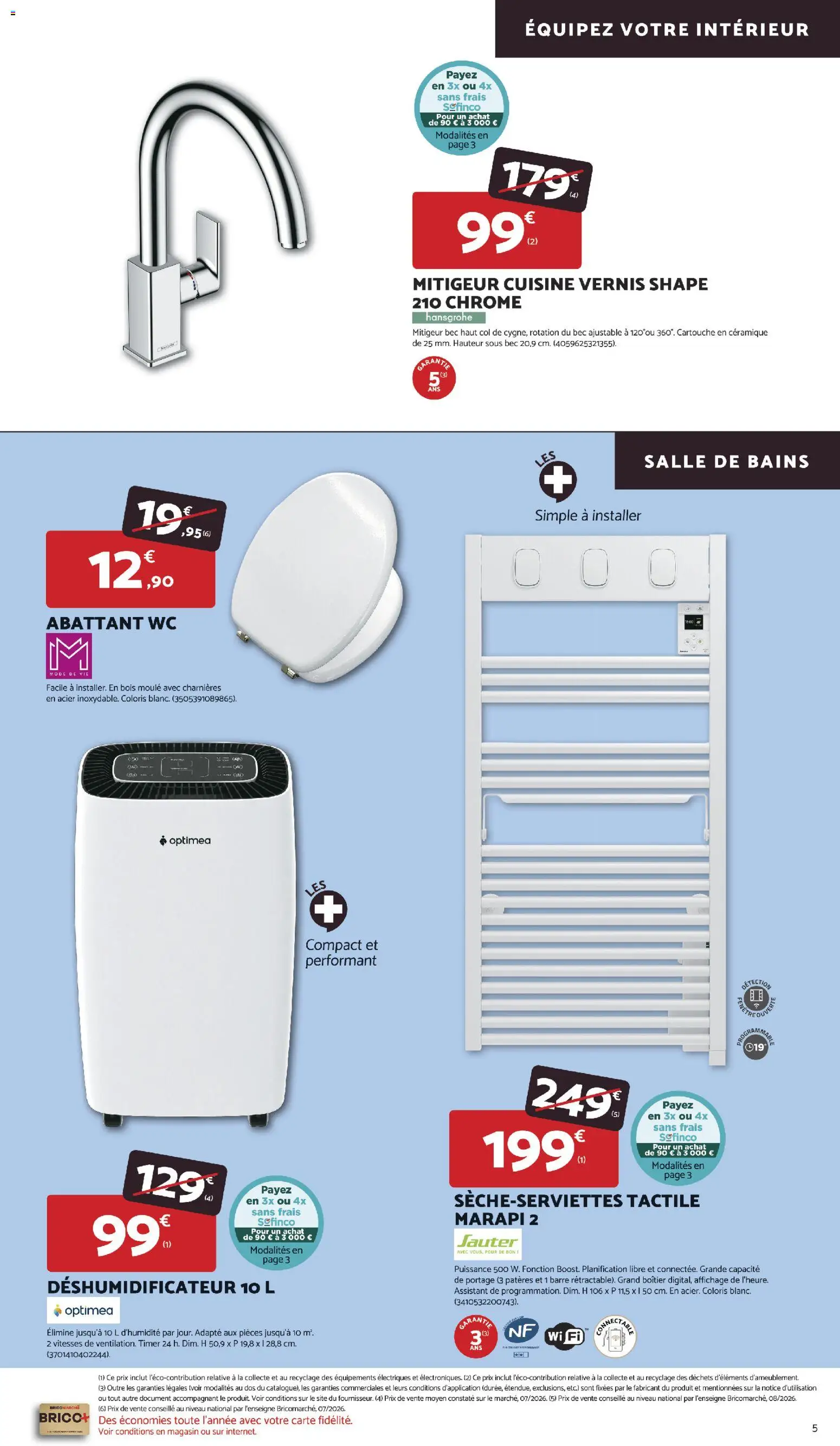 {H1} | Page: 5 | Produits: Abattant WC, Déshumidificateur, Cartouche