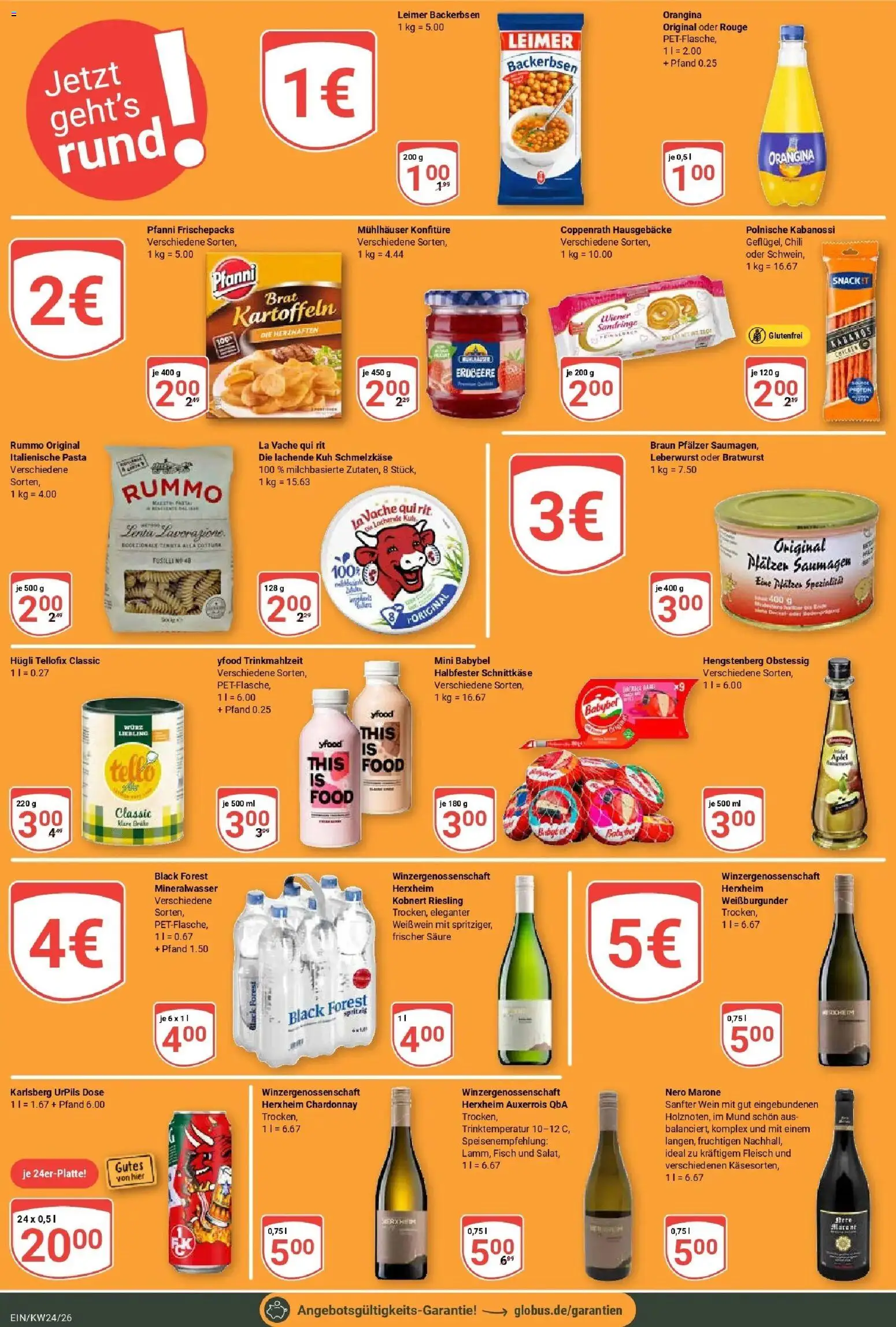 Globus Prospekt Homburg-Einöd – gültig ab 08.06.2026 | Seite: 28 | Produkte: Bratwurst, Mineralwasser, Fisch, Kartoffeln