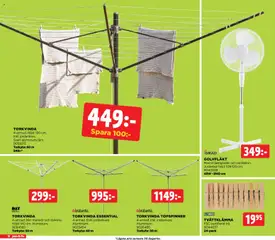 Jem & Fix - erbjudanden - Förhandsvisning av reklamblad från butik Jem & Fix aktuell från 03.05.2026 | Sida: 18 | Produkter: Torkvinda, Golvfläkt