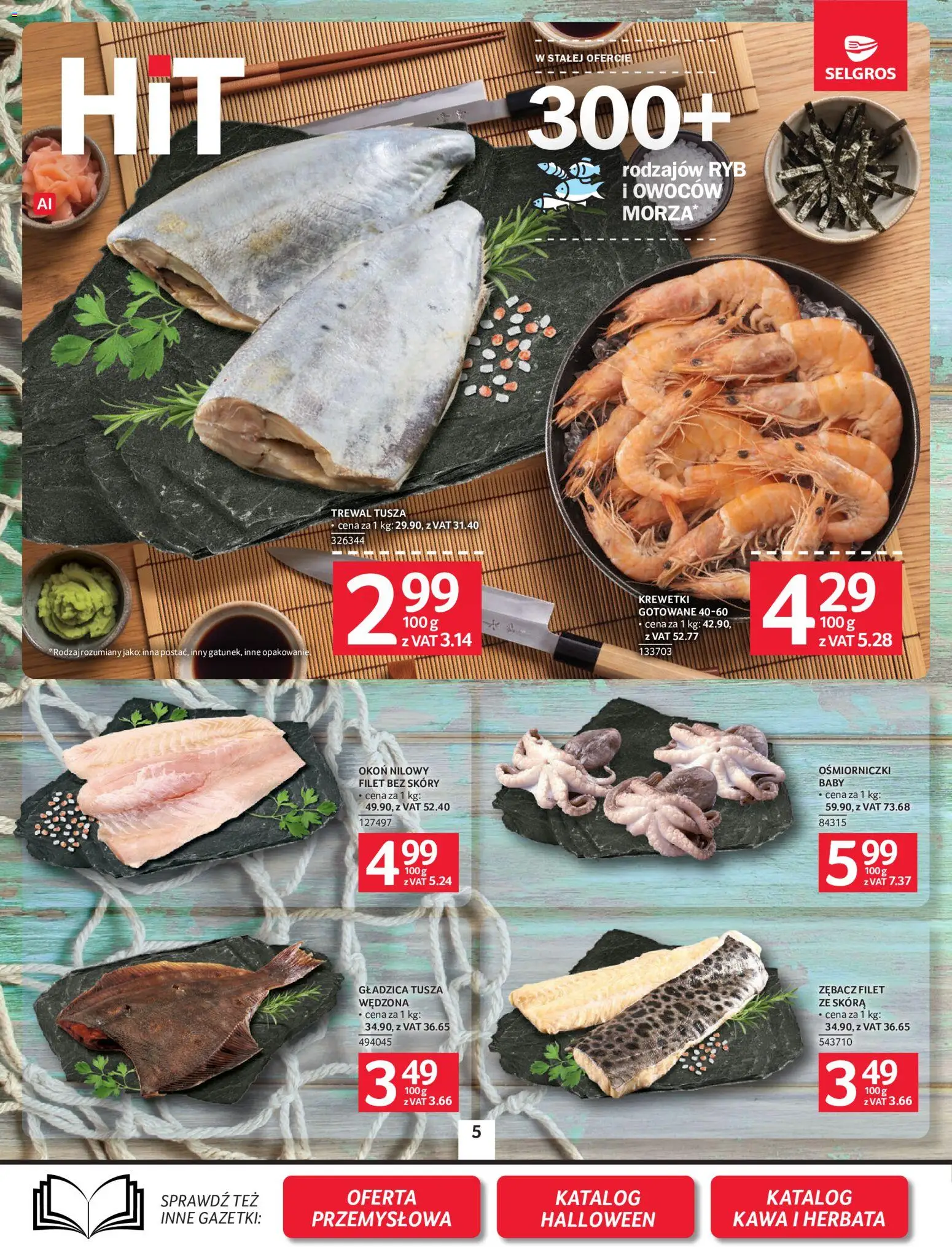 Selgros cash&carry gazetka od 08.10.2026 | Strona: 5 | Produkty: Krewetki, Krewetki gotowane, Trewal, Herbata