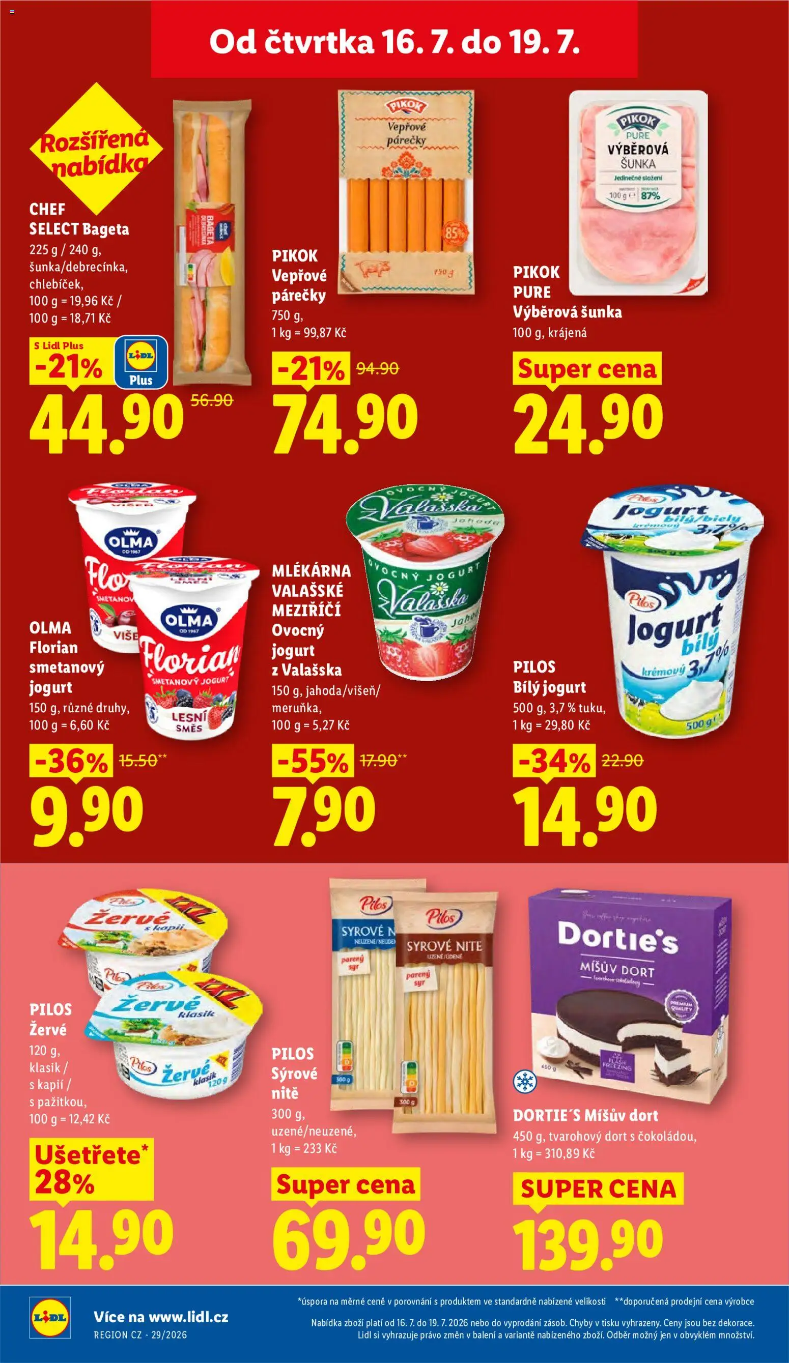 Lidl leták od 16.07.2026 | Strana: 20 | Produkty: Jogurt, Šunka, Žervé, Jogurt florian