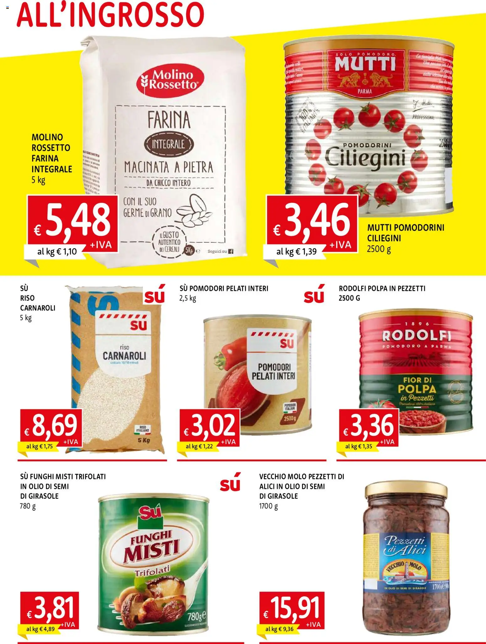 Volantino Famila del 04.06.2026 | Pagina: 3 | Prodotti: Riso, Olio, Funghi, Olio di semi di girasole