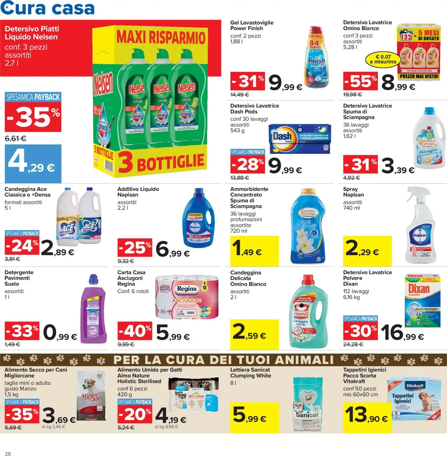 Volantino Carrefour del 19.05.2026 | Pagina: 28 | Prodotti: Ammorbidente, Detergente, Manzo, Limone