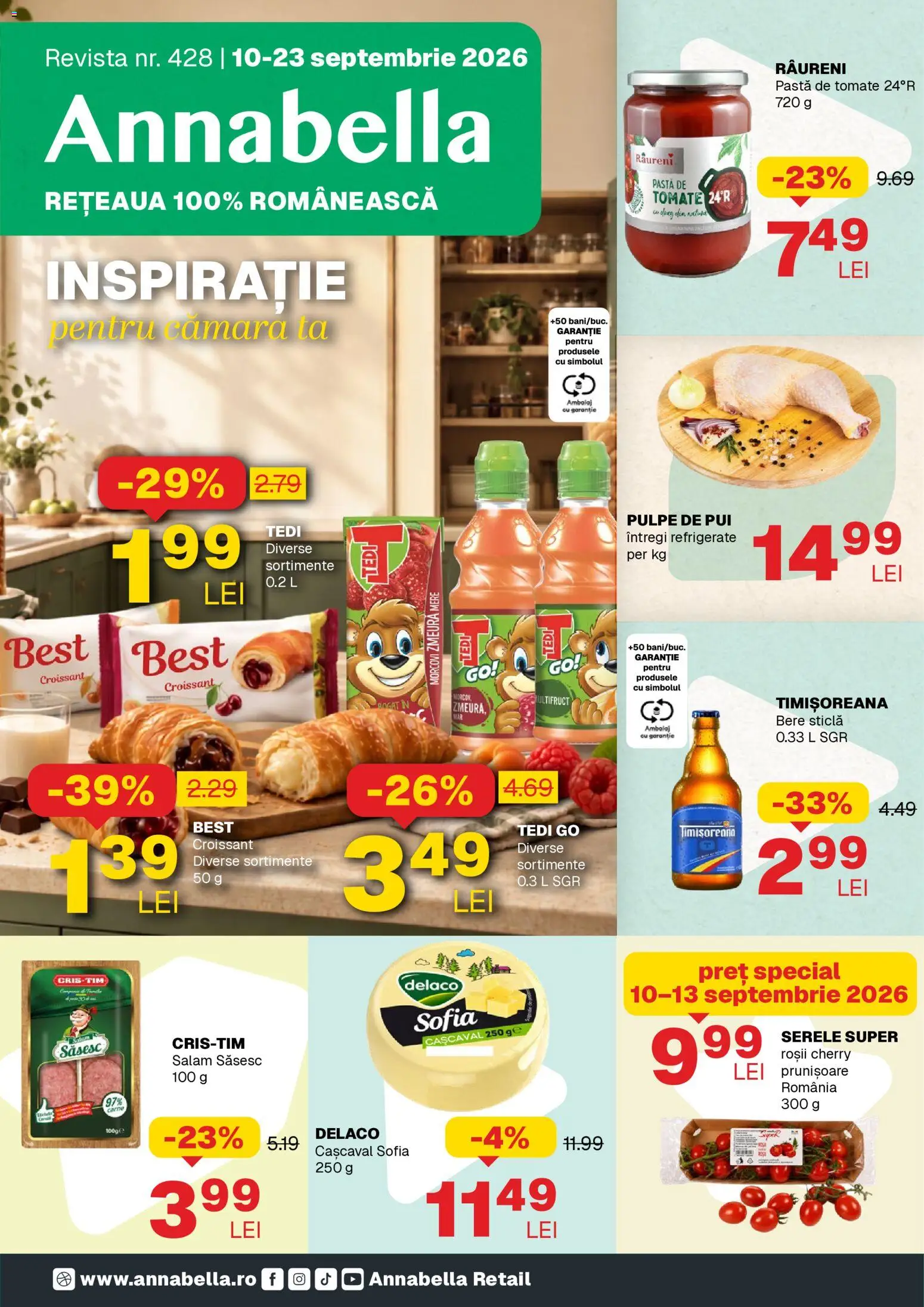 Noul catalog Annabella – valabil de la 10.09.2026 | Pagină: 1 | Produse: Pui, Best, Bere, Morcovi