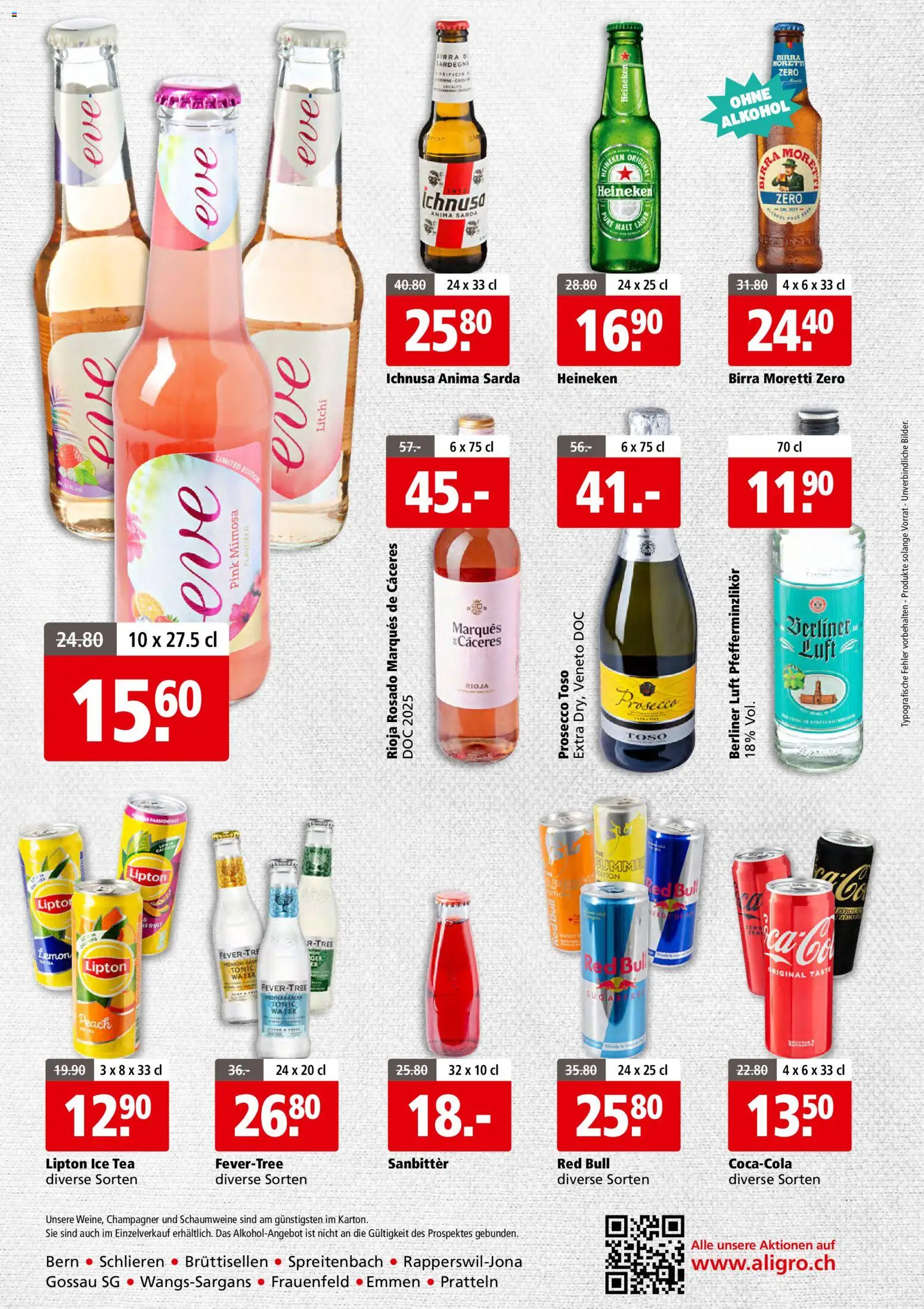 Aligro aktionen Business Schlieren, Gossau SG, Frauenfeld, Rapperswil-Jona, Sargans, Bern – gültig ab 13.07.2026 | Seite: 4 | Produkte: Red bull