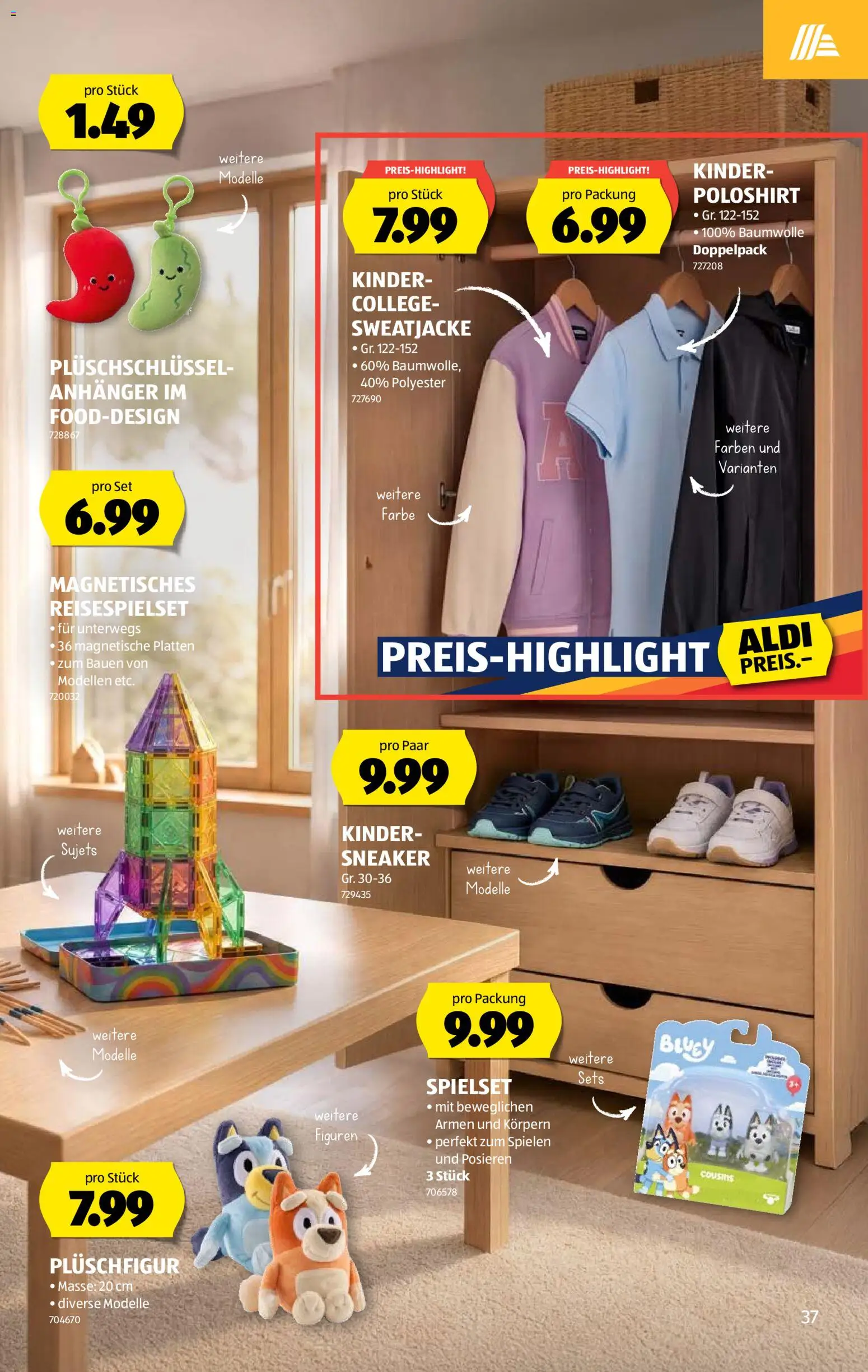 Aldi aktionen – gültig ab 30.07.2026 | Seite: 37 | Produkte: Poloshirt, Shirt, Sweatjacke