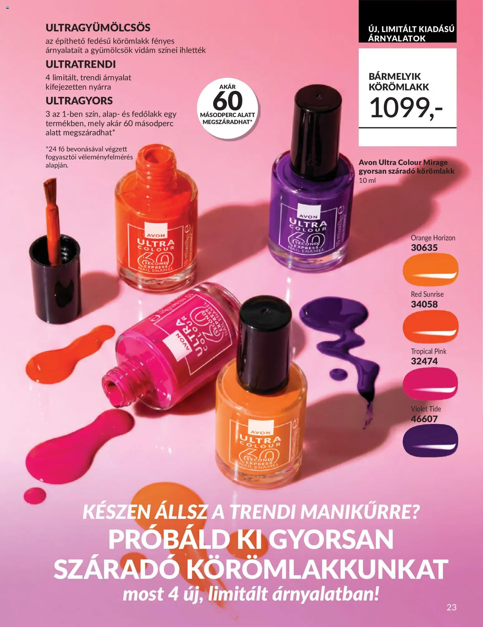 Avon akciós ujság - amely érvényes a következő dátumtól: 01.06.2026 | Oldal: 25 | Termékek: Fedőlakk, Körömlakk