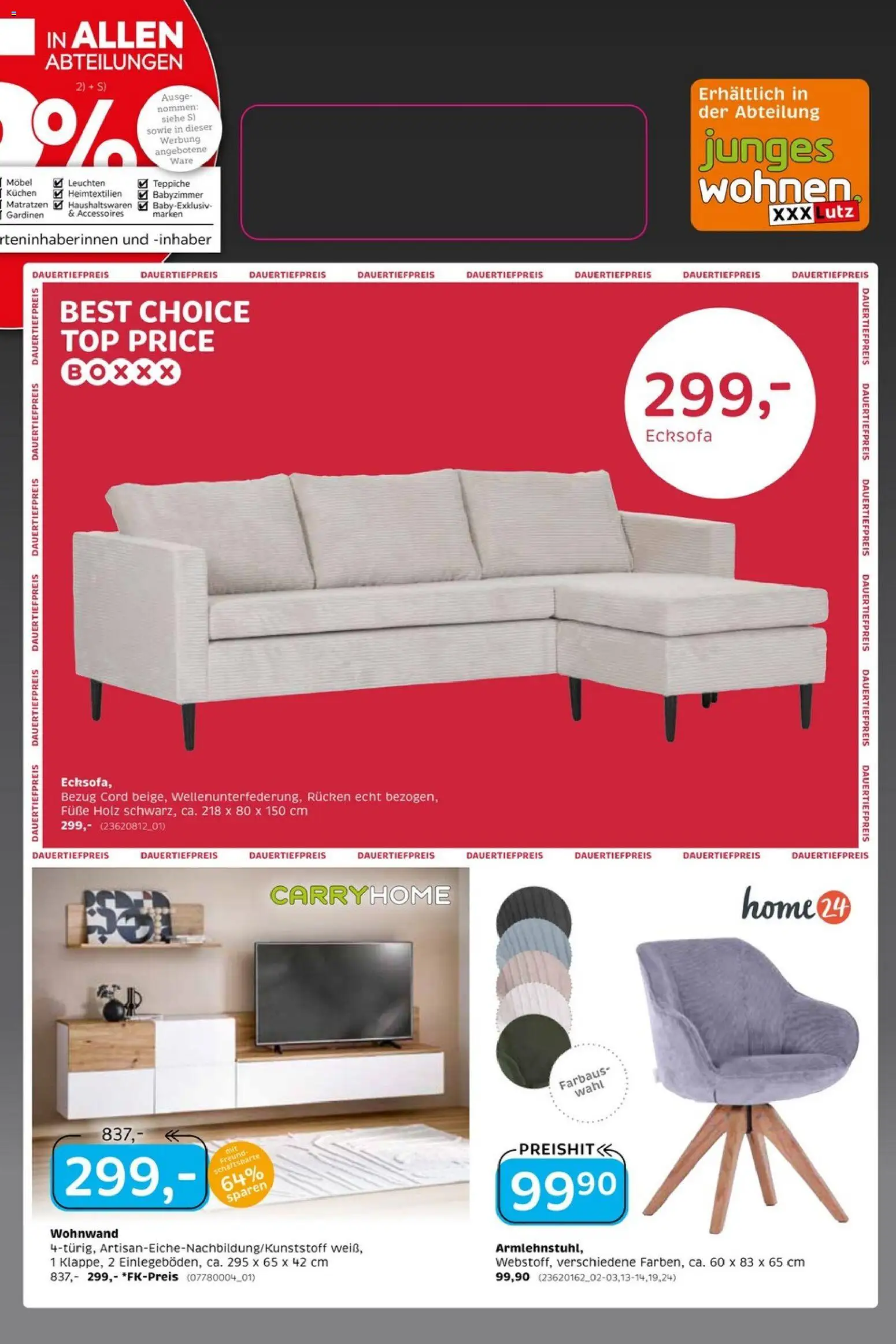 XXXLutz Marken Bestpreis – gültig ab 16.05.2026 | Seite: 7 | Produkte: Top, Ecksofa, Wohnwand, Kuchen