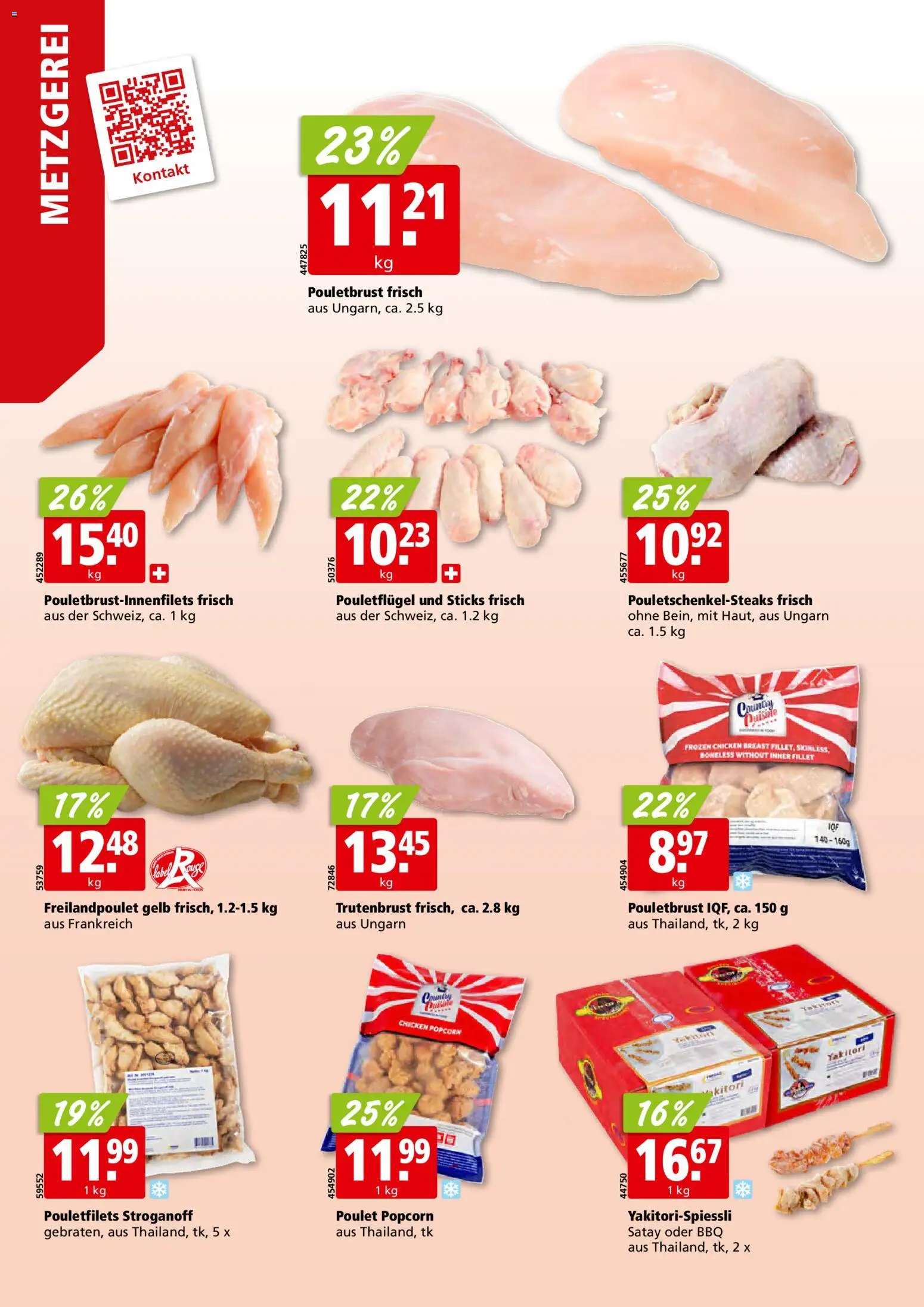 Aligro aktionen Schlieren, Gossau SG, Frauenfeld, Rapperswil-Jona, Sargans, Bern – gültig ab 17.08.2026 | Seite: 6 | Produkte: Pouletbrust, Rouge, Kabel
