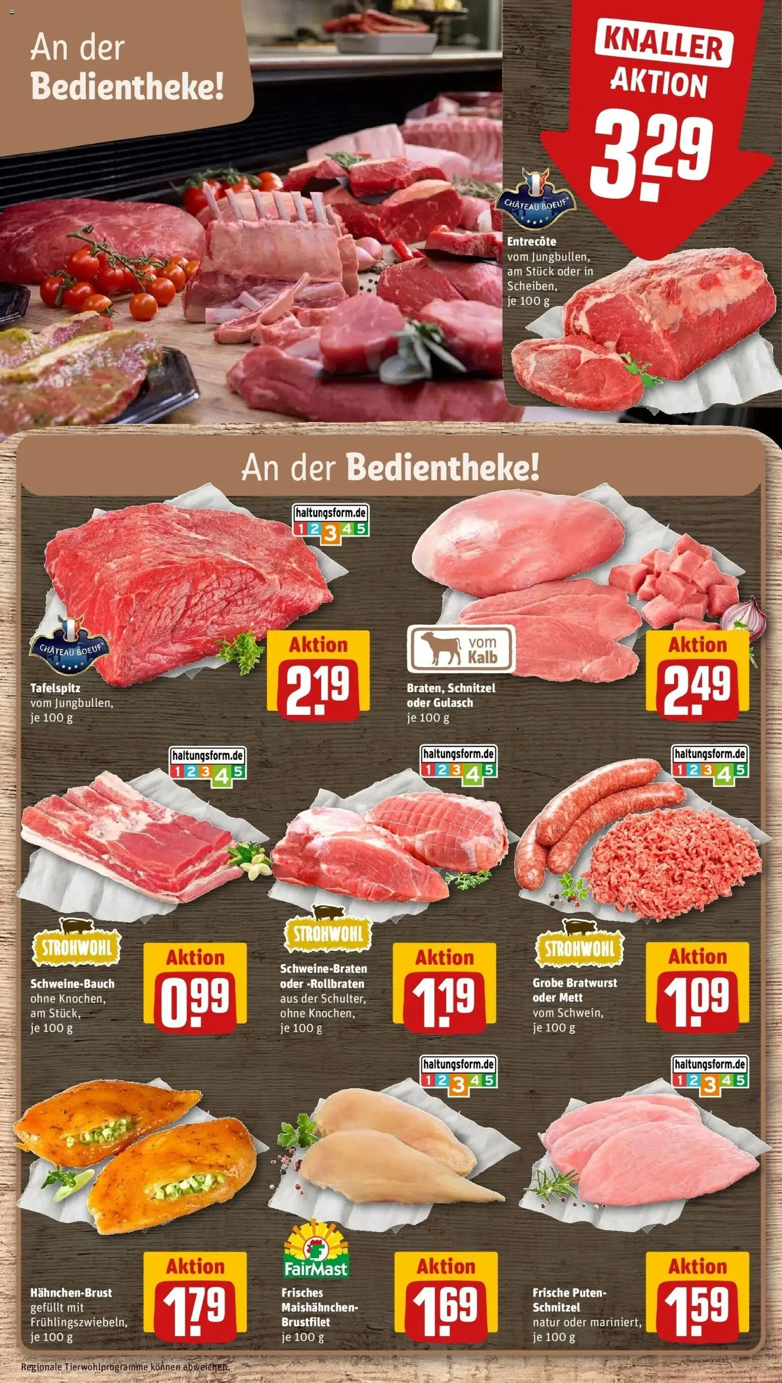 REWE Prospekt ab 05.10.2026 zum Blättern » Angebote | Seite: 10 | Produkte: Entrecote, Schnitzel, Gulasch, Hahnchenbrust
