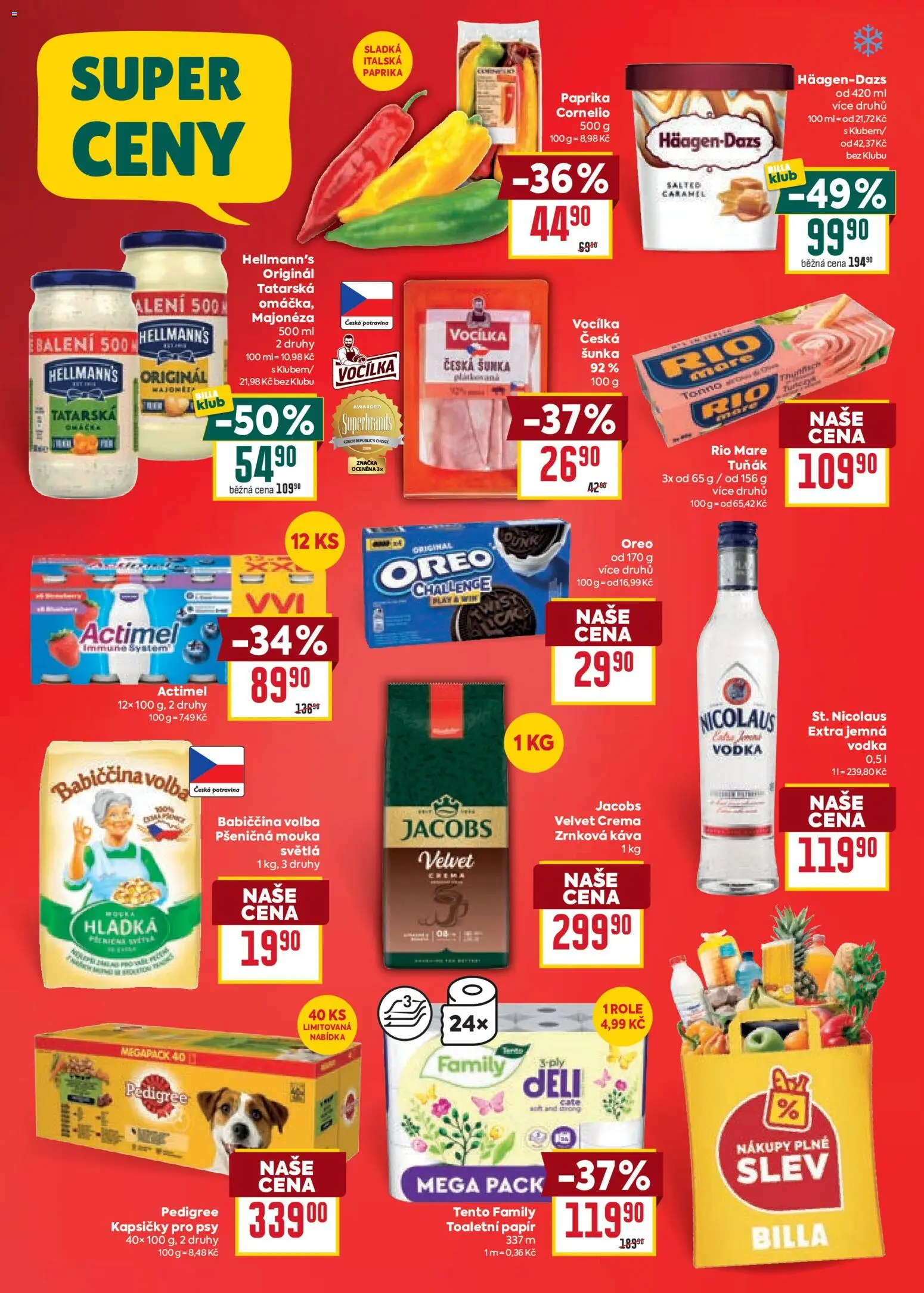 Billa Velký leták od 08.07.2026 | Strana: 2 | Produkty: Káva, Šunka, Toaletní papír, Oreo