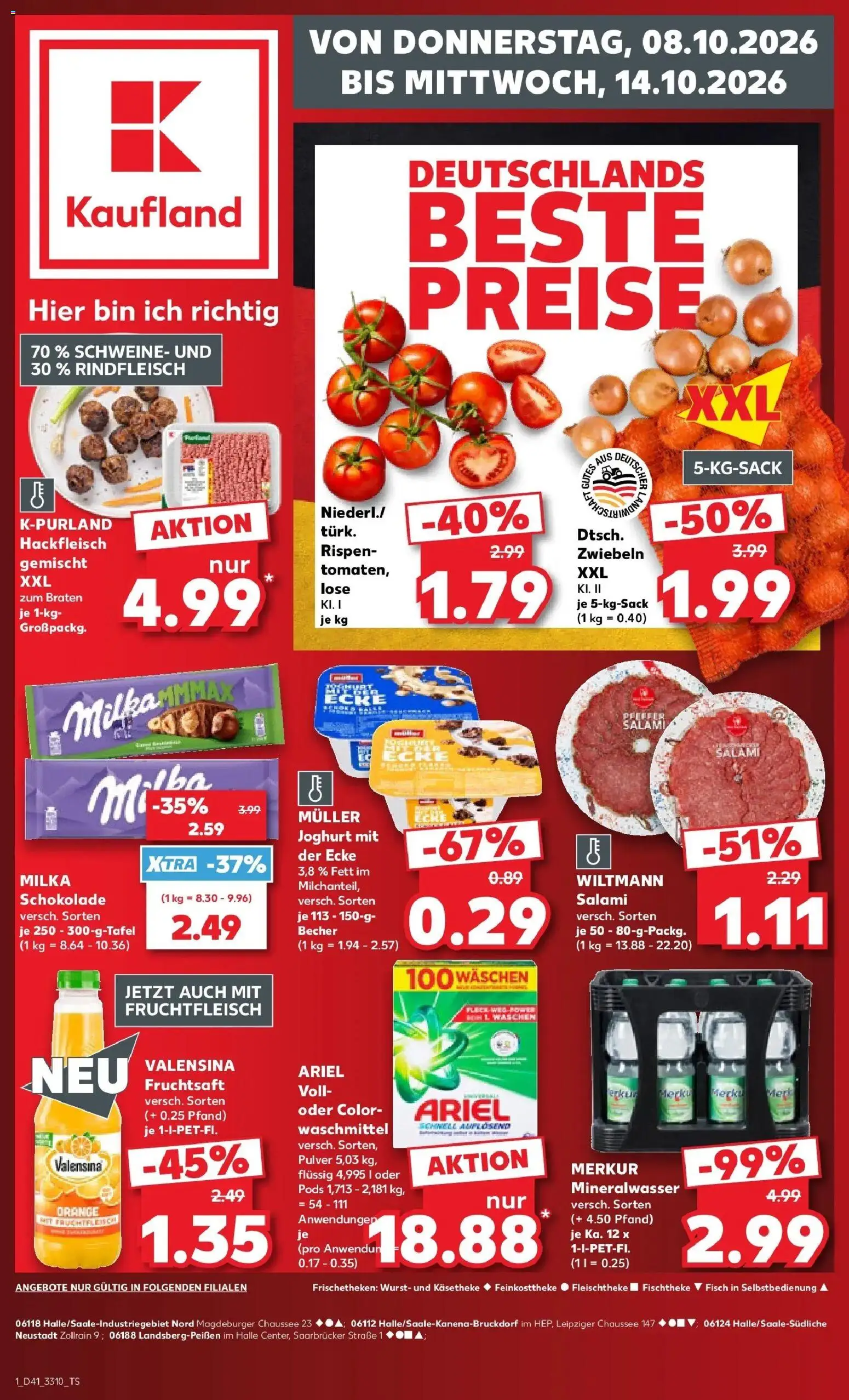 Prospekt Kaufland ab 08.10.2026 » Angebote Online zum Blättern | Seite: 1 | Produkte: Met, Mineralwasser, Waschmittel, Fruchtsaft