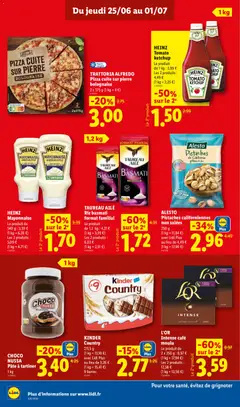LIDL - Prévisualisation de TAUREAU AILÉ Riz basmati format familial, Le produit de 1,2 kg : 4,31 € (1 kg = 3,59 €) Les 2 produits : 6,03 € (1 kg = 2,51 €) valide à partir de 25/06/2026 | Page: 12