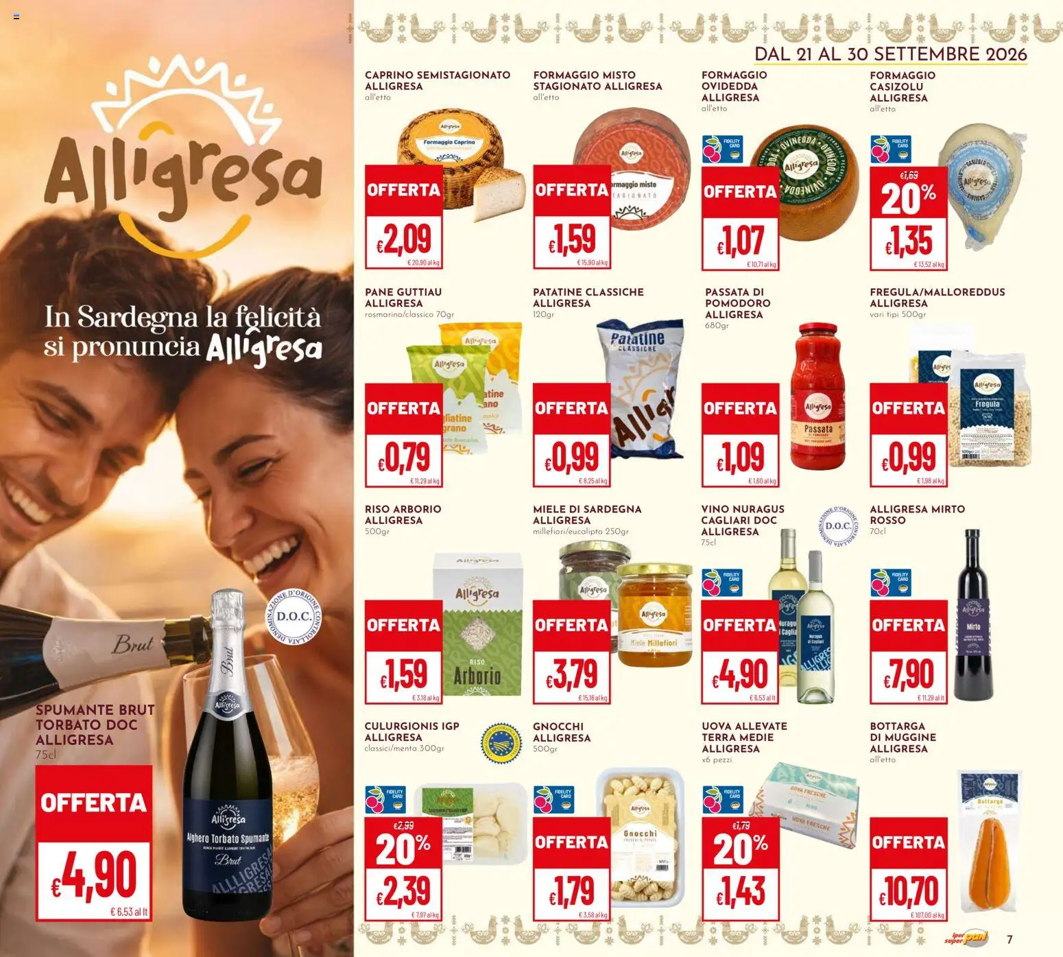 Volantino Pan del 30/09/2026 | Pagina: 7 | Prodotti: Pane, Pomodoro, Spumante, Gnocchi